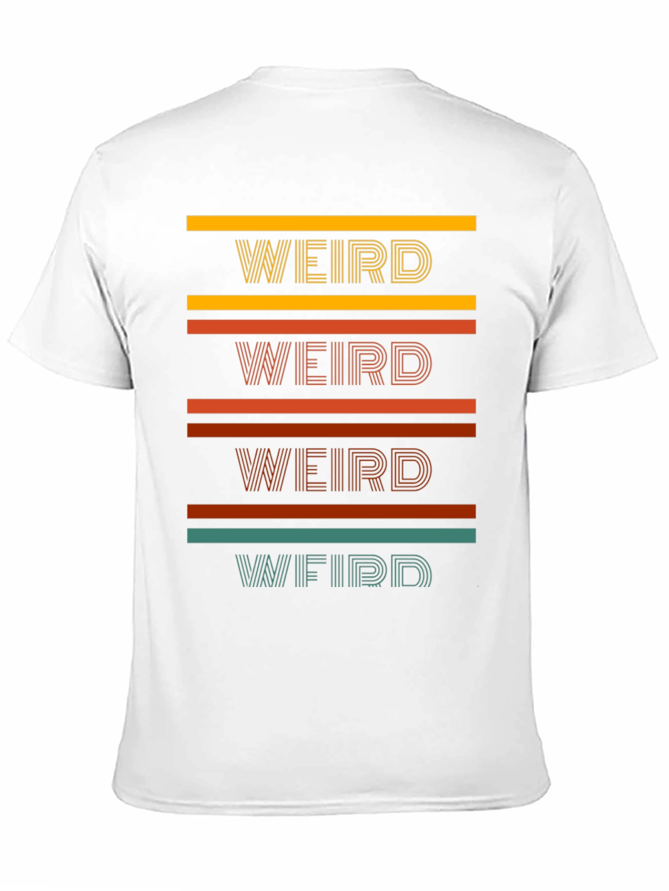 Retro Weird T-Shirt - Striped Design Tee