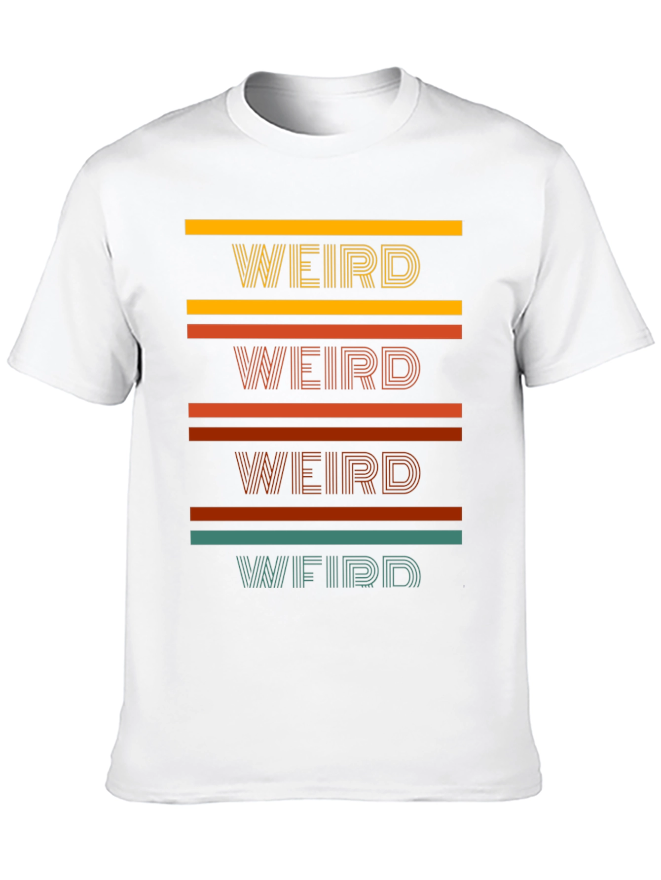 Retro Weird T-Shirt - Striped Design Tee