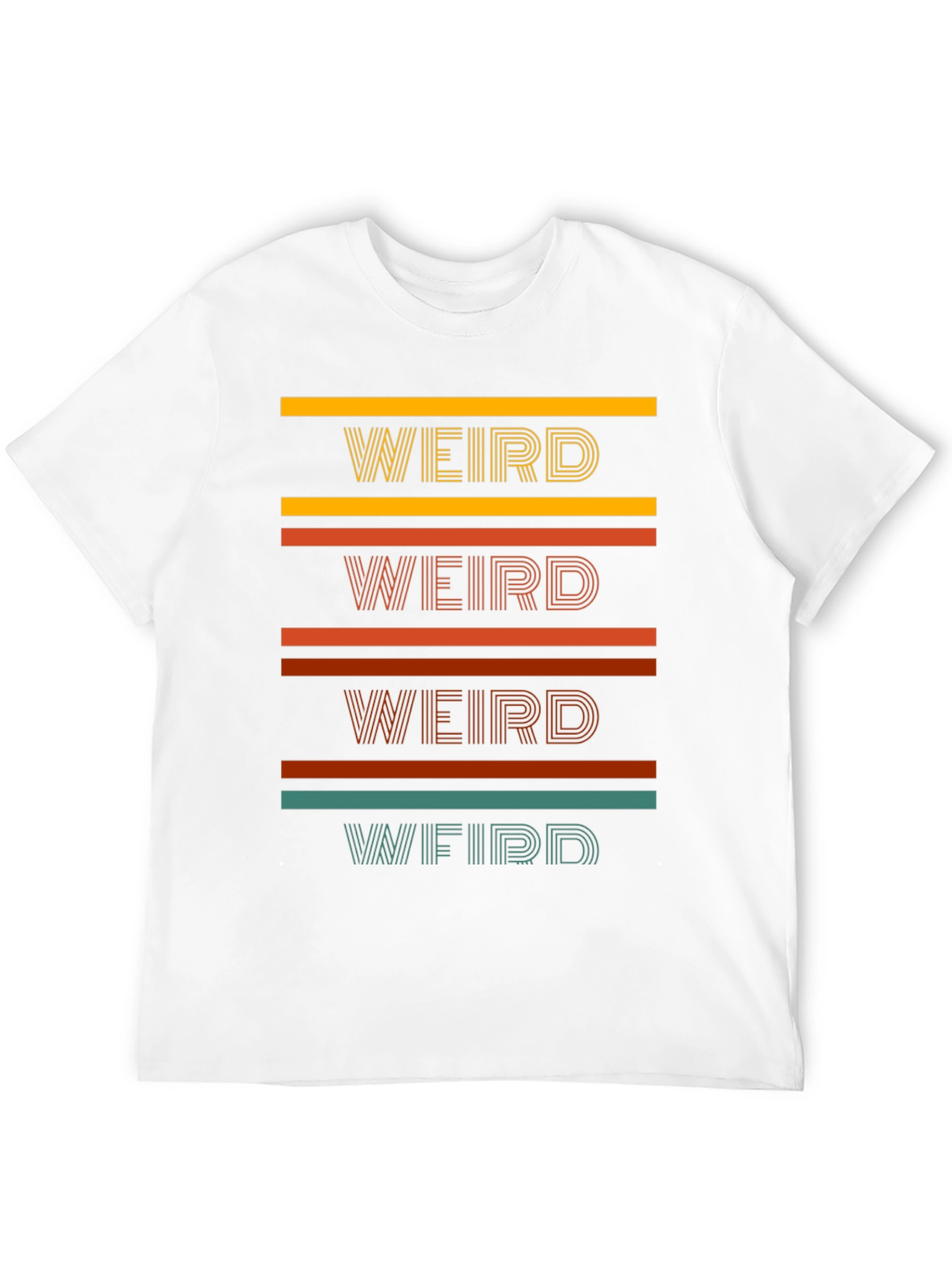 Retro Weird T-Shirt - Striped Design Tee