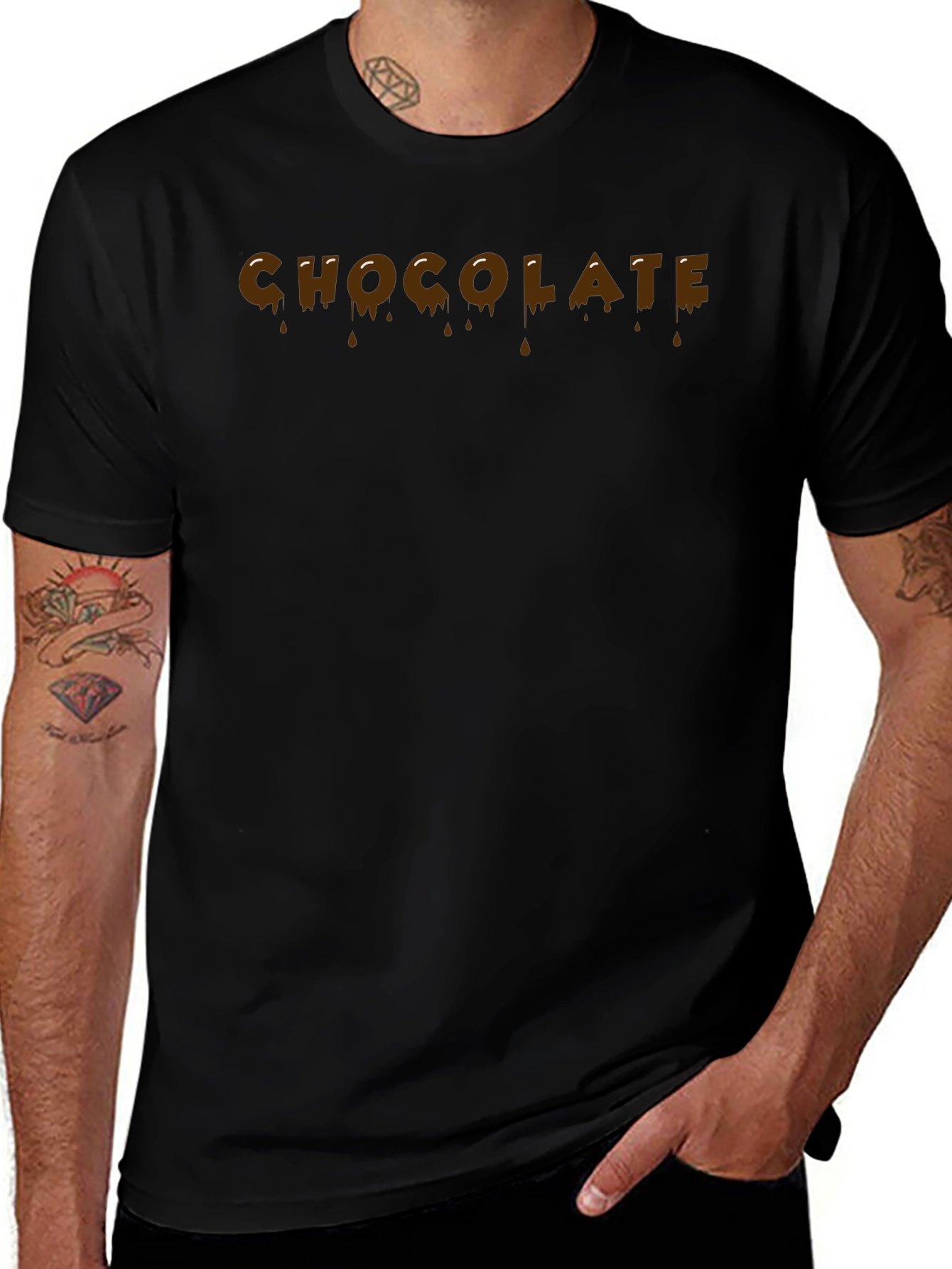 Chocolate Drip Graphic Tee - Unisex Cotton T-Shirt