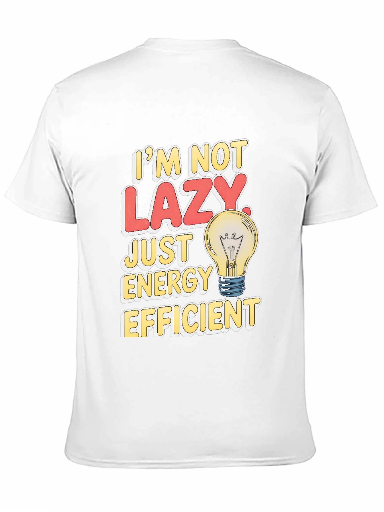 Funny Energy Efficient Lazy Light Bulb T-Shirt