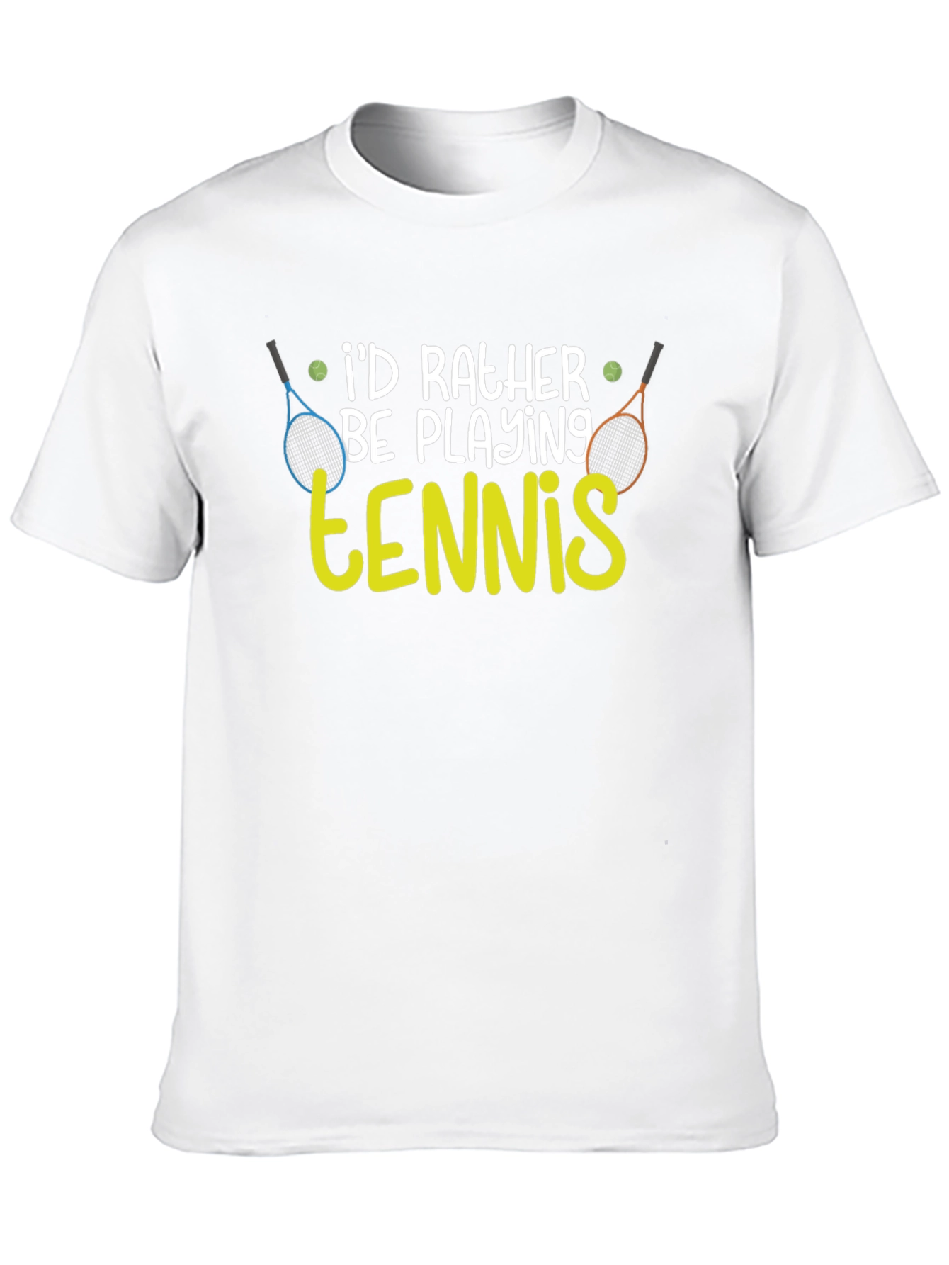 Id Rather Be Playing Tennis Graphic T-Shirt