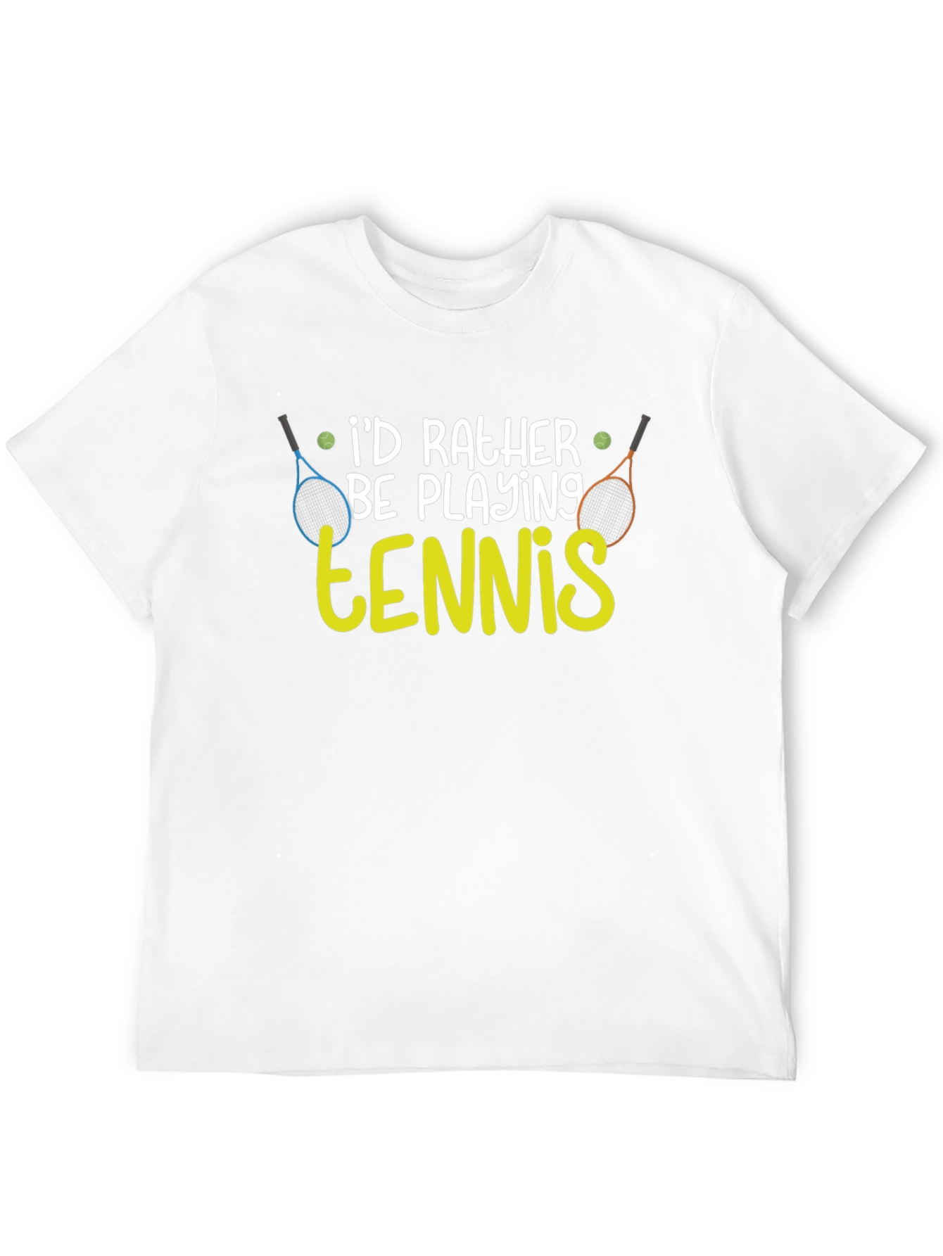 Id Rather Be Playing Tennis Graphic T-Shirt