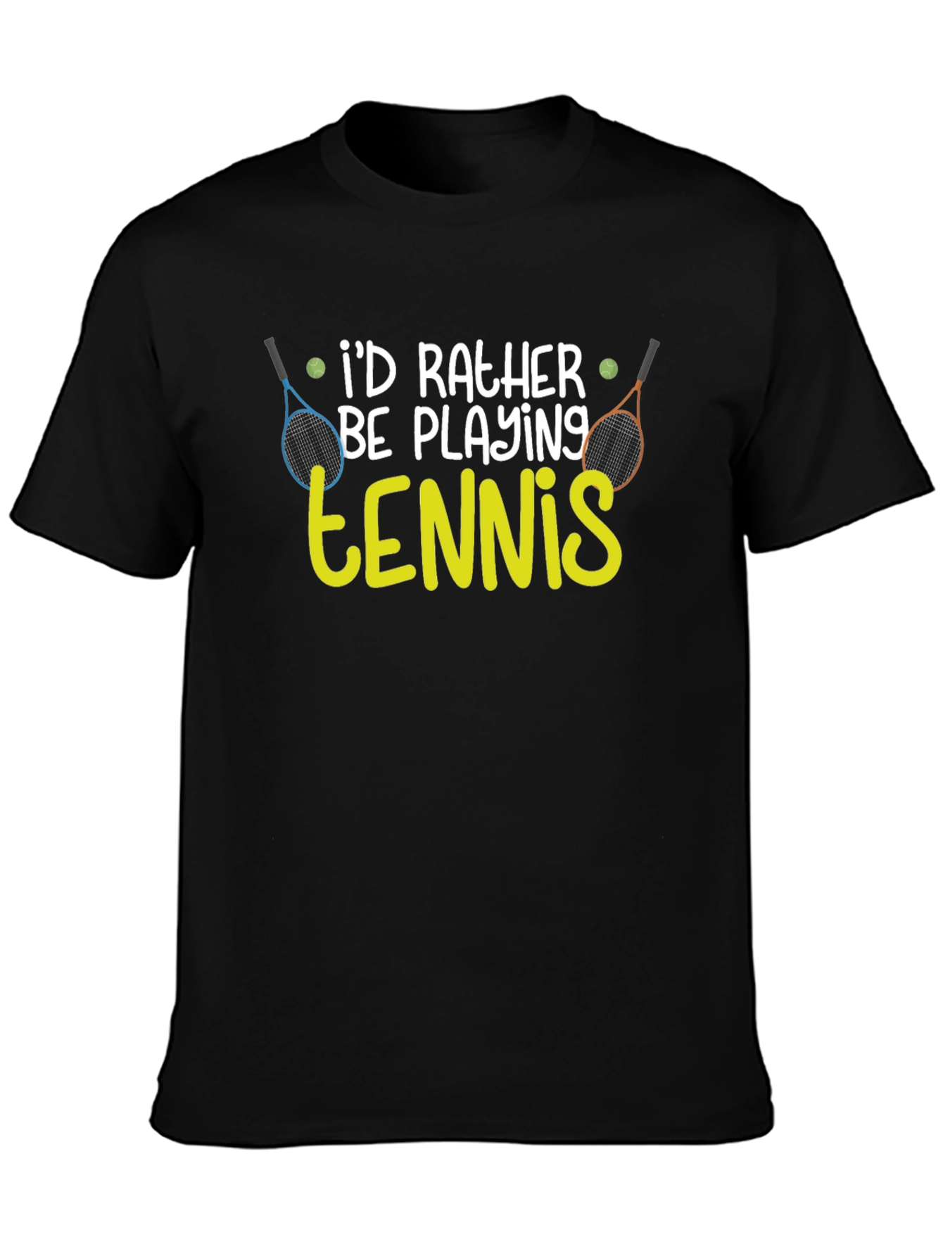 Id Rather Be Playing Tennis Graphic T-Shirt