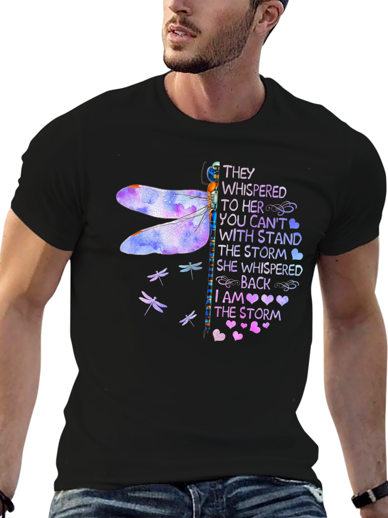 Dragonfly I Am The Storm Graphic T-Shirt