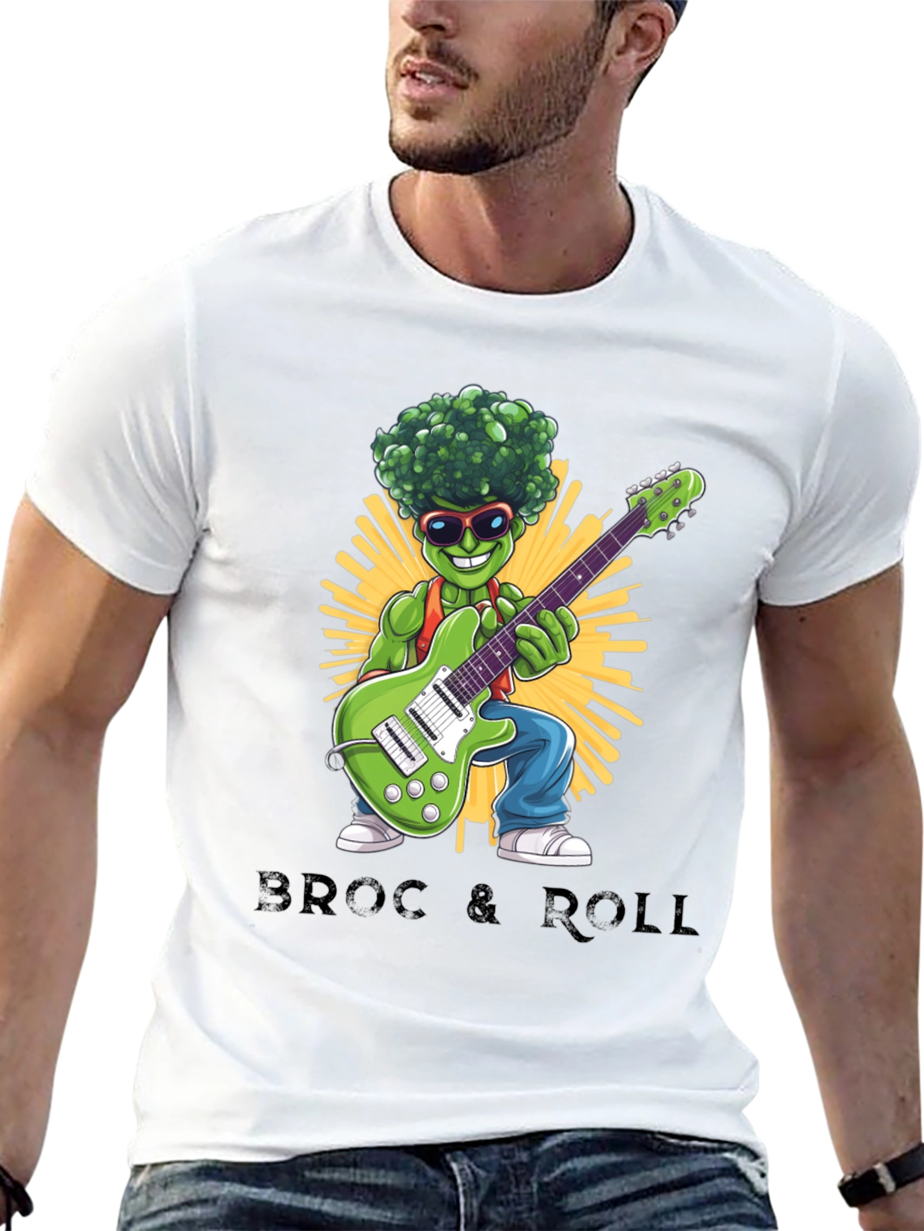 Broccoli Rock & Roll Graphic T-Shirt