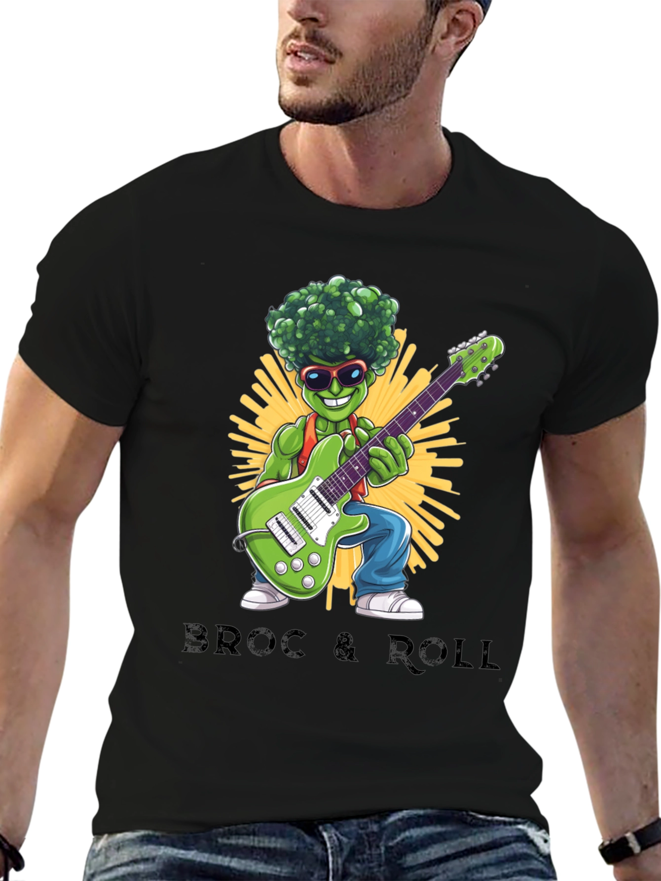 Broccoli Rock & Roll Graphic T-Shirt