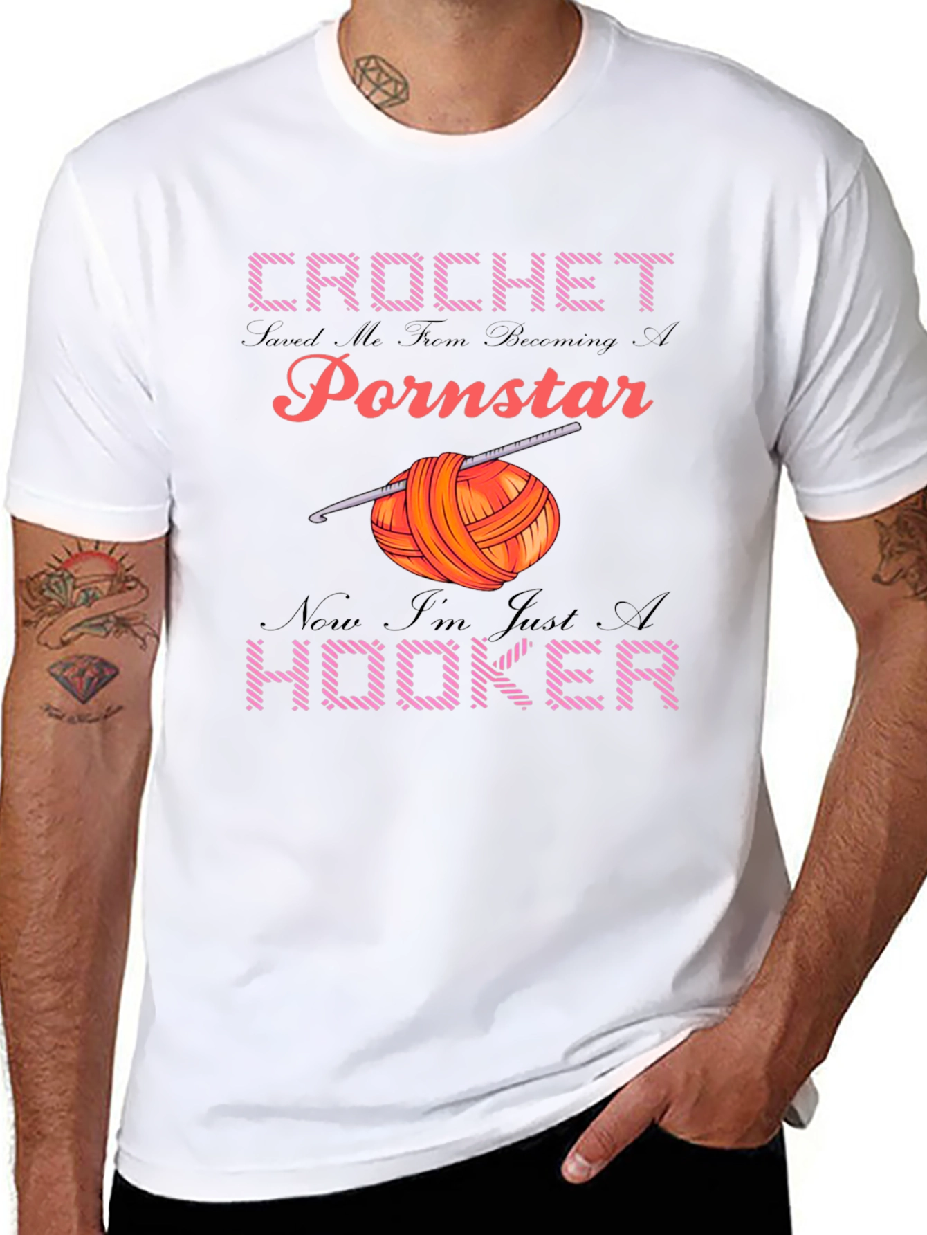 Crochet Hooker Graphic T-Shirt