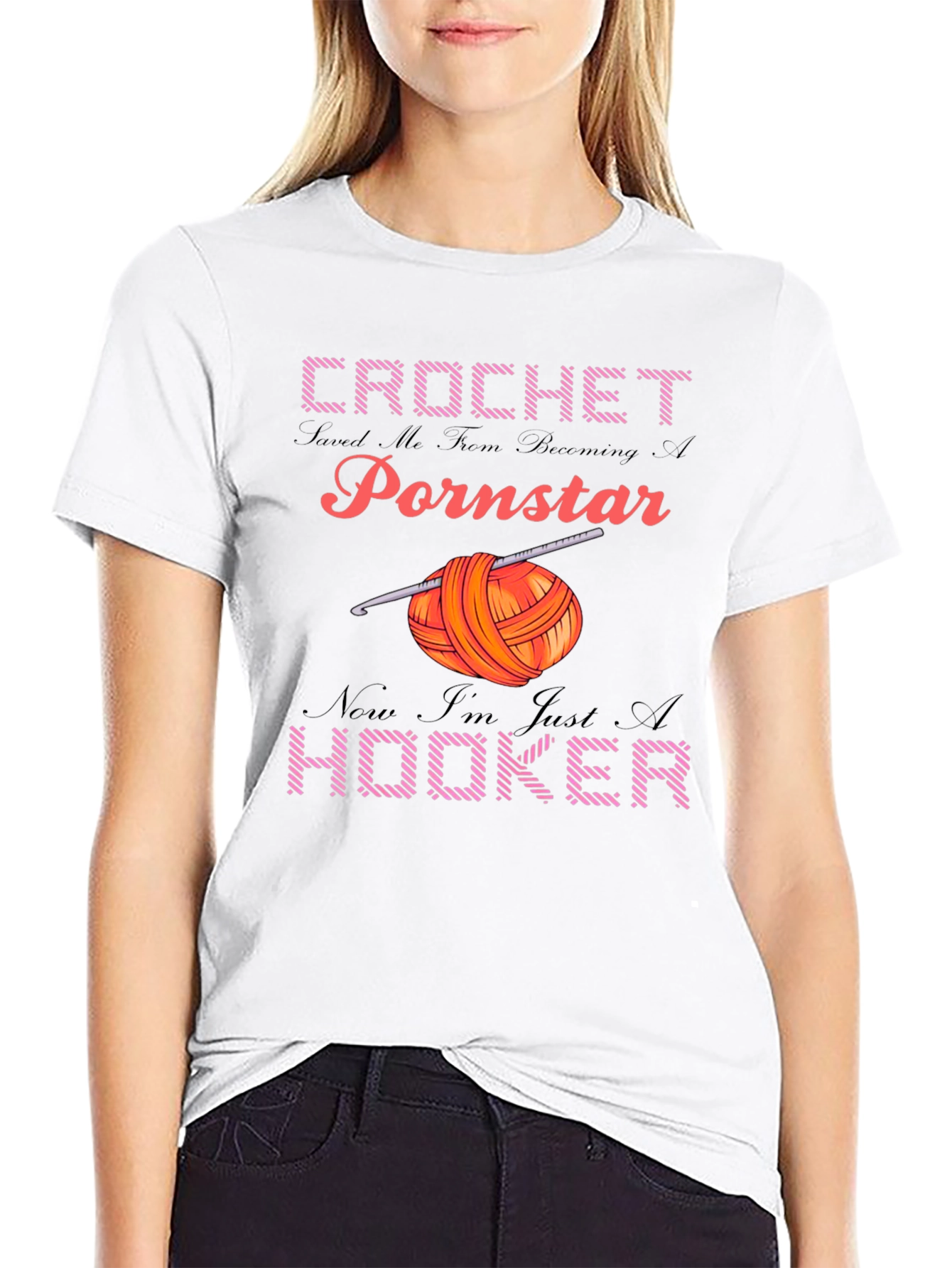 Crochet Hooker Graphic T-Shirt