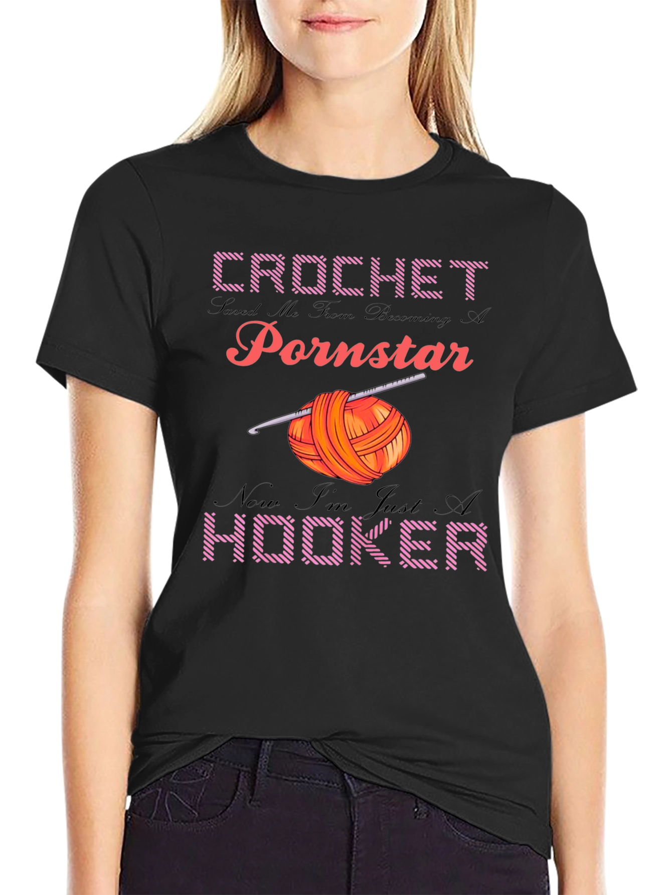 Crochet Hooker Graphic T-Shirt