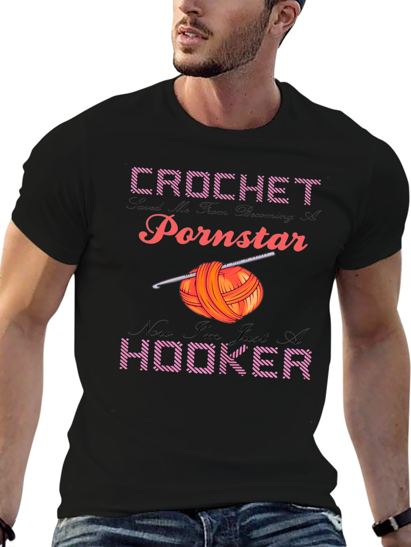Crochet Hooker Graphic T-Shirt