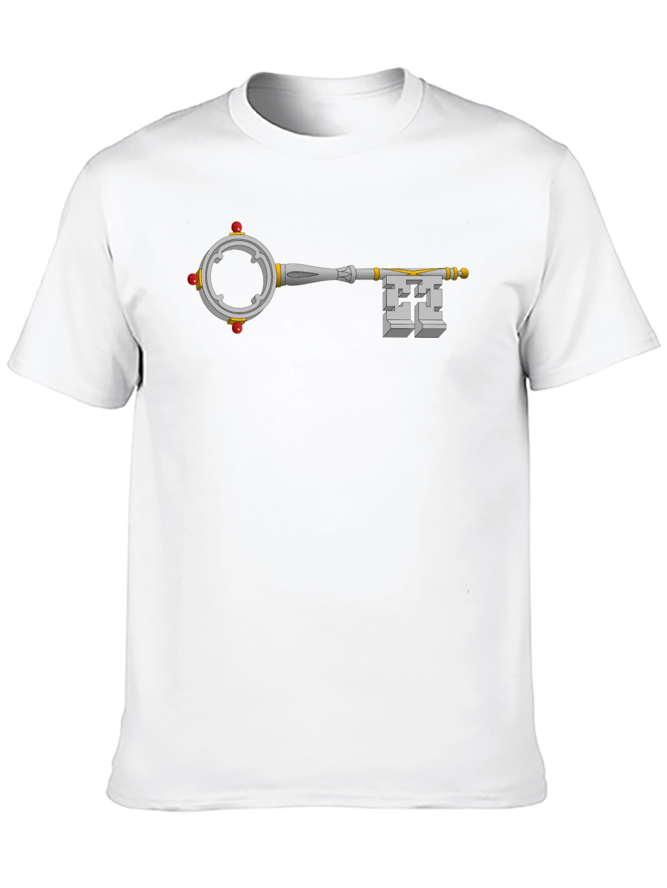 Fantasy Key Graphic Tee - Black Cotton T-Shirt