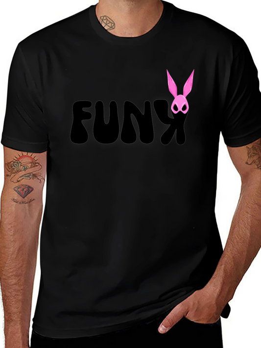 Funky Bunny Graphic Tee - Black