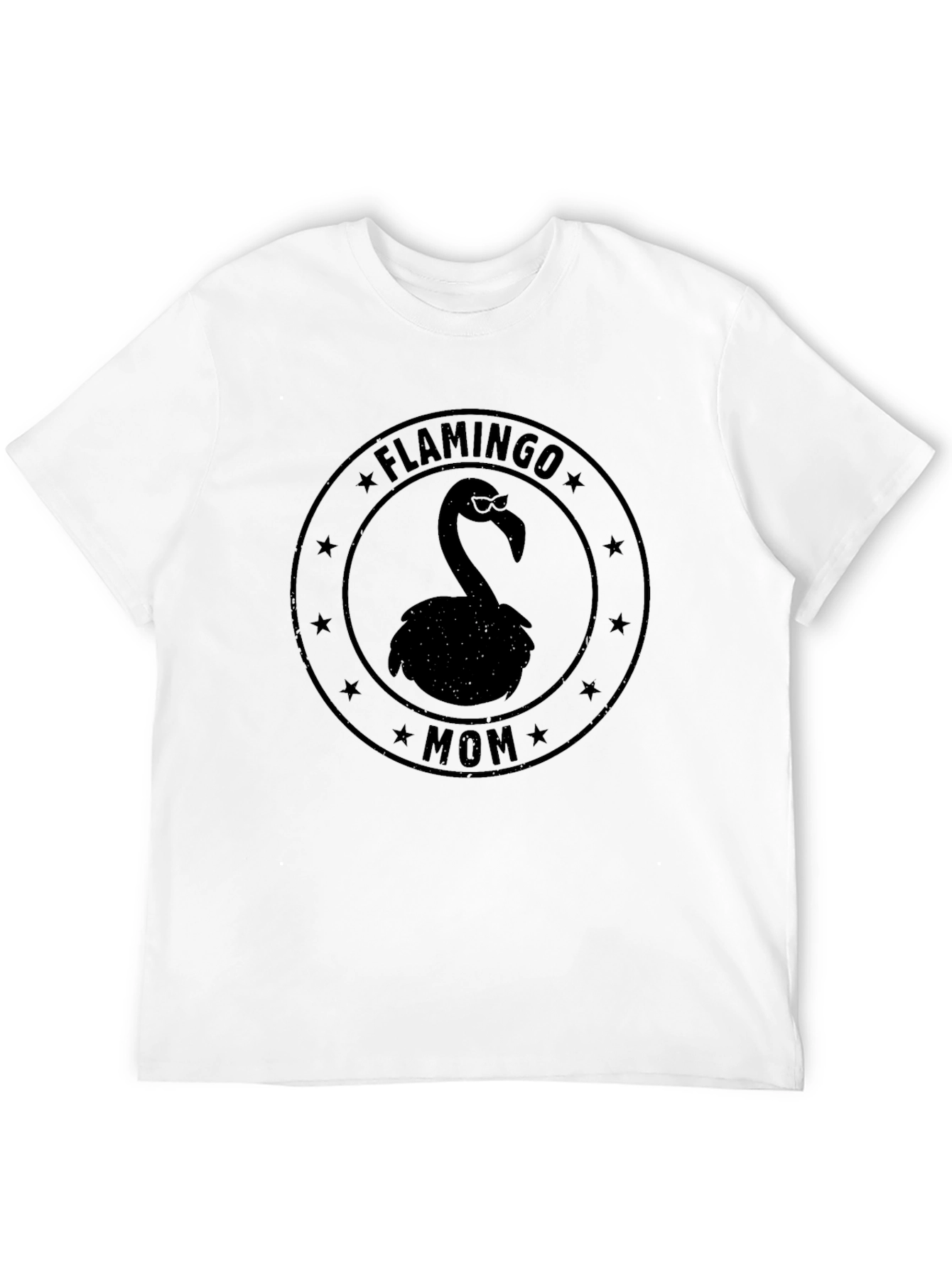 Flamingo Mom Graphic Tee - Unisex Black T-Shirt