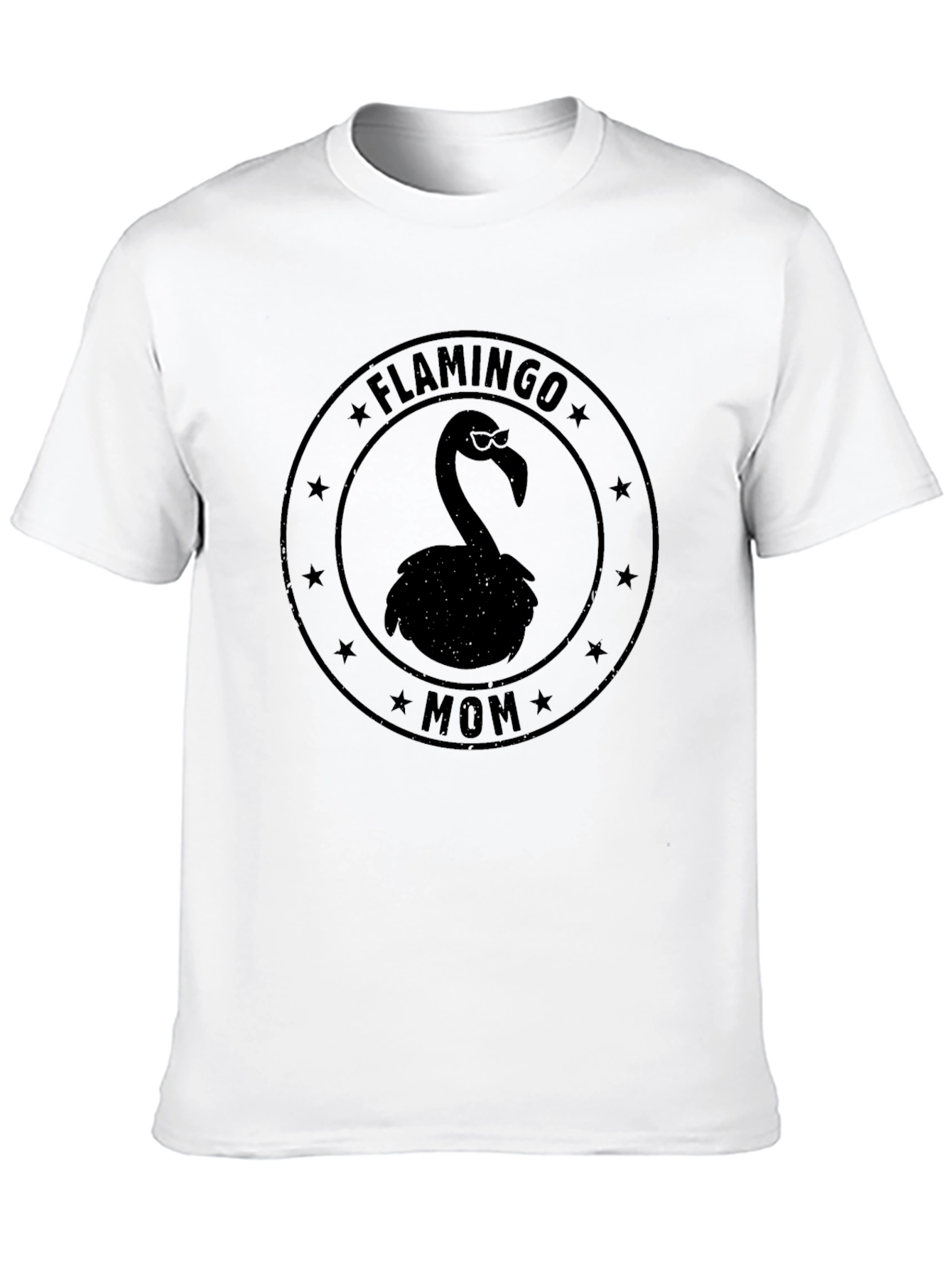 Flamingo Mom Graphic Tee - Unisex Black T-Shirt