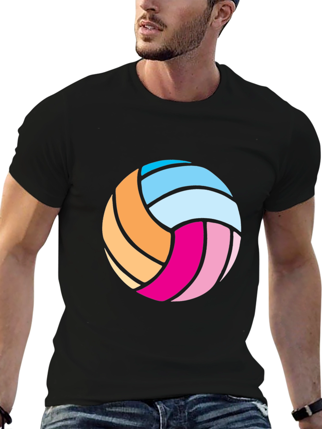Volleyball Graphic Tee - Sporty Casual