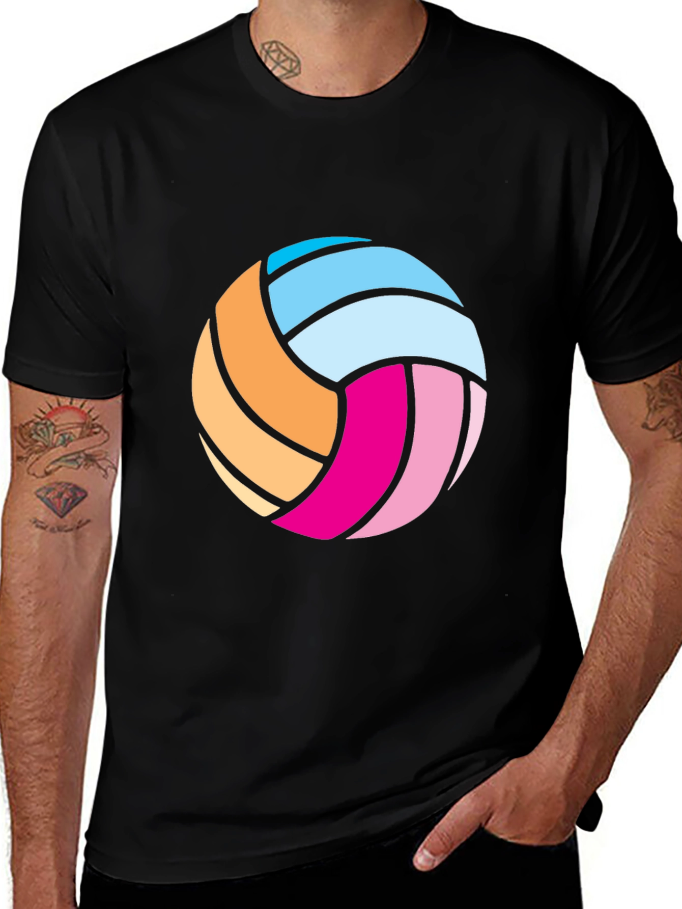 Volleyball Graphic Tee - Sporty Casual