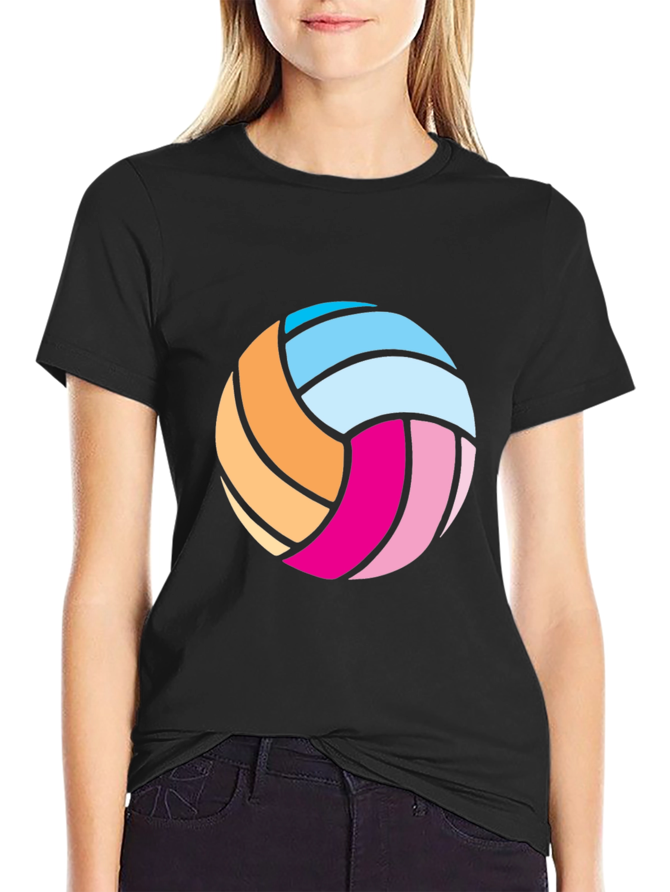 Volleyball Graphic Tee - Sporty Casual