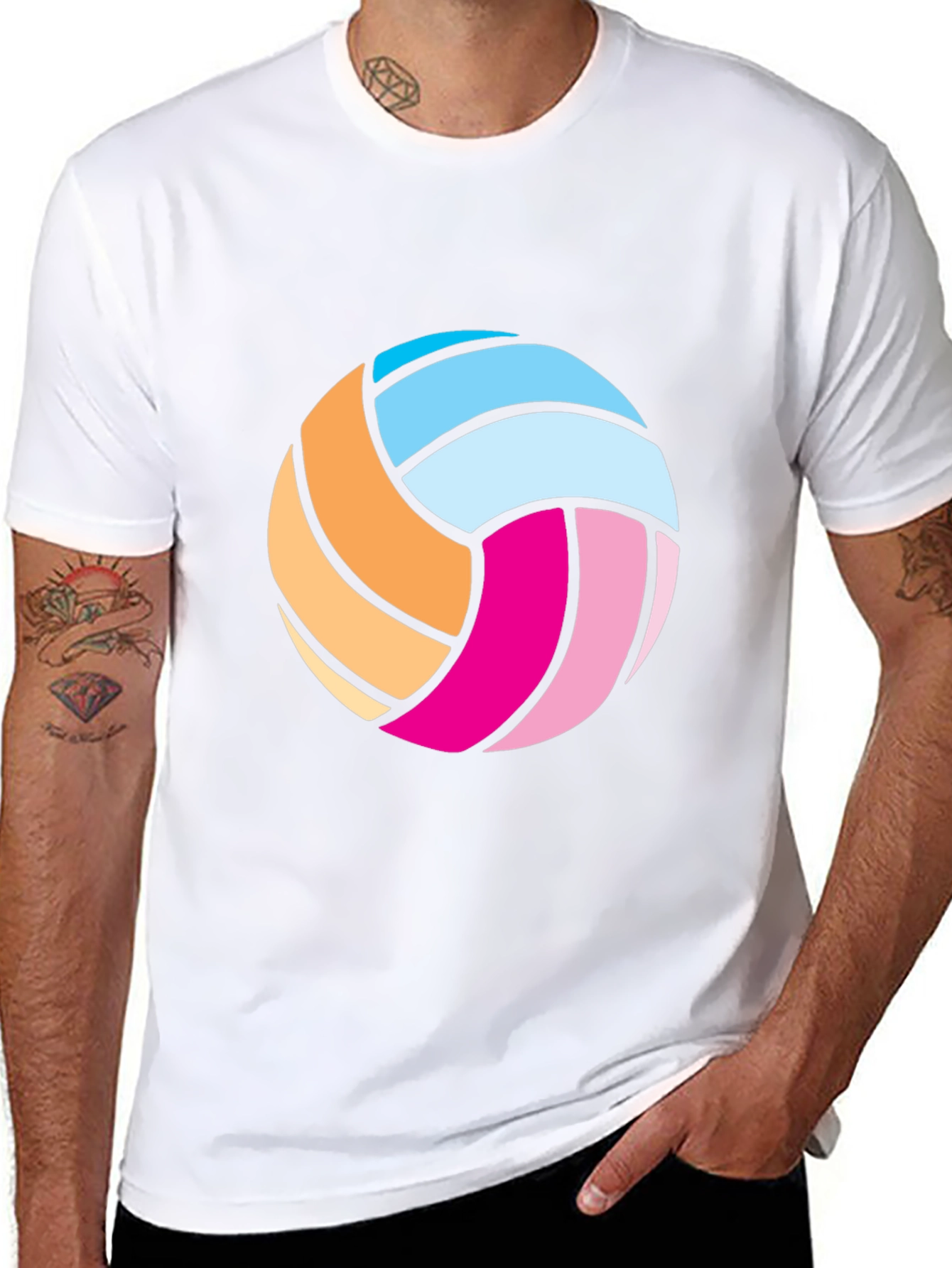 Volleyball Graphic Tee - Sporty Casual