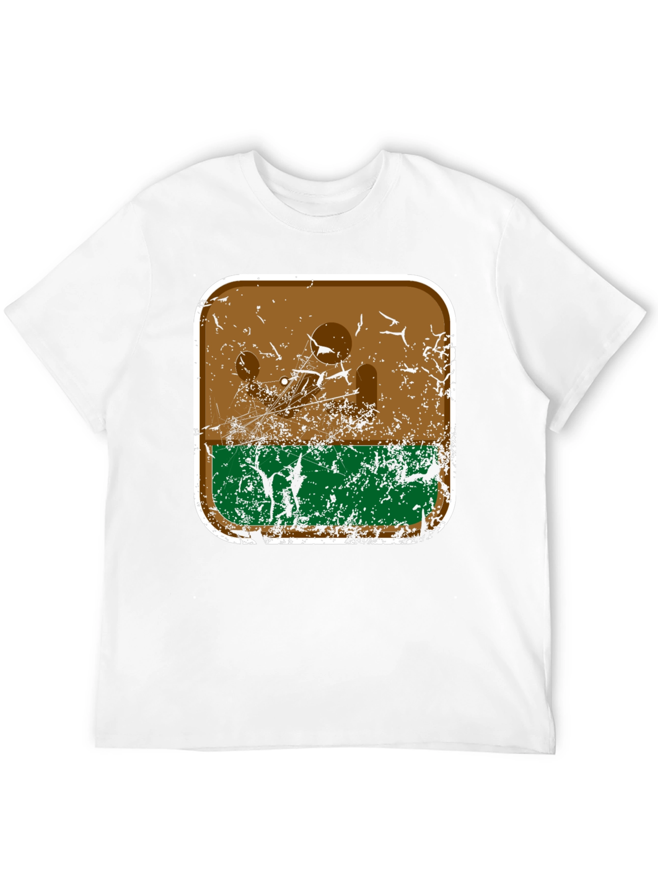 Retro Desert Landscape Graphic Tee - Black Cotton Blend