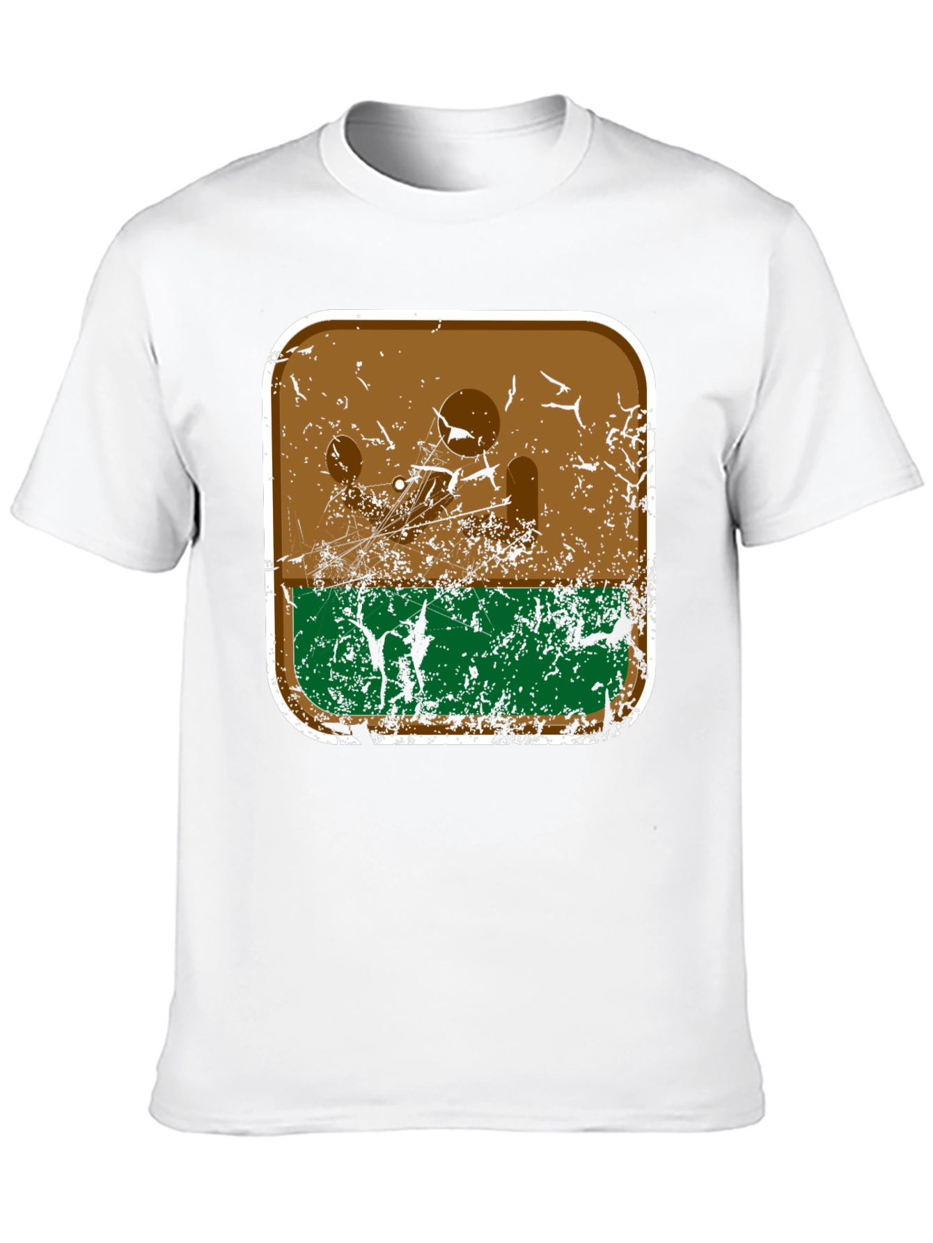 Retro Desert Landscape Graphic Tee - Black Cotton Blend