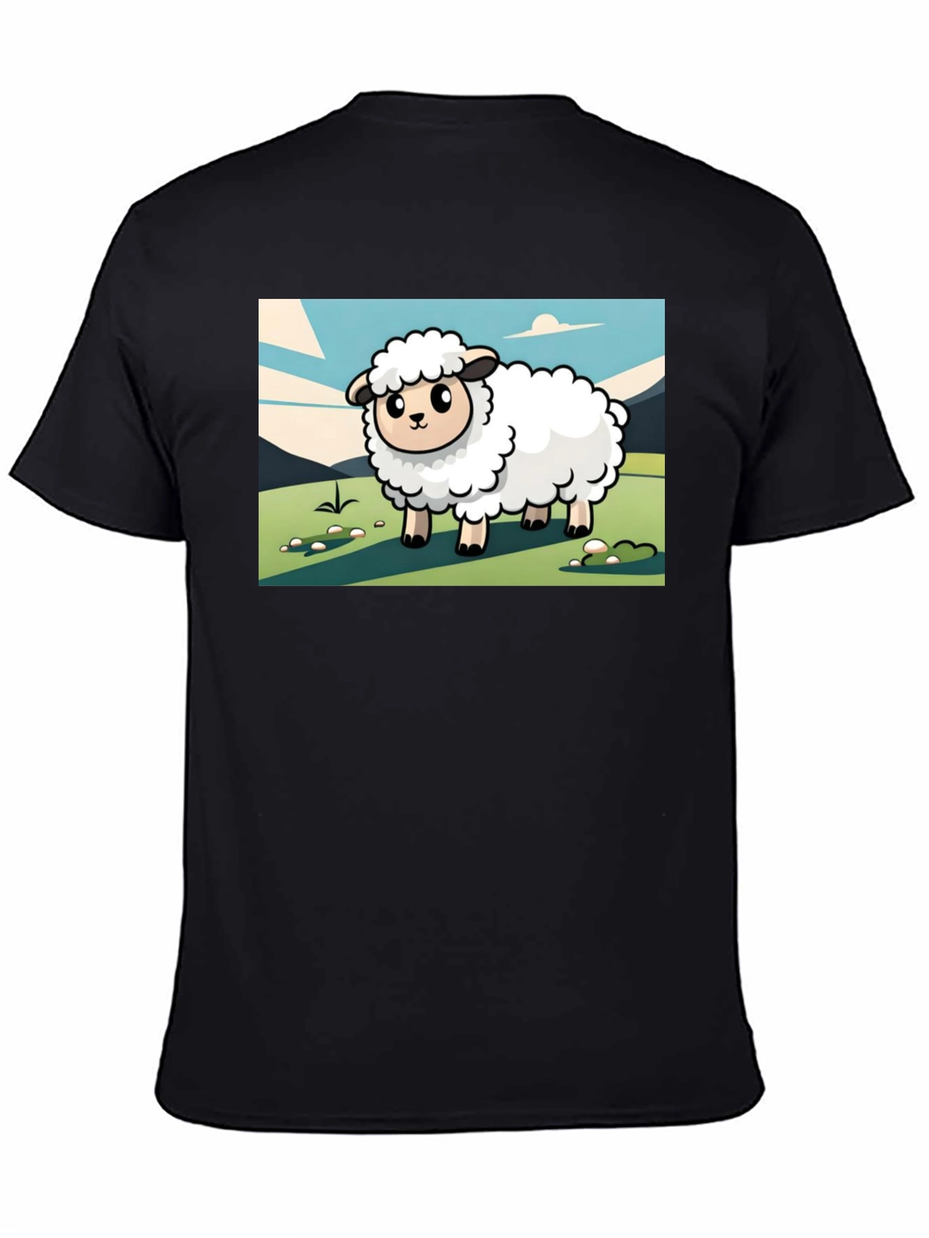 Cartoon Sheep Graphic T-Shirt