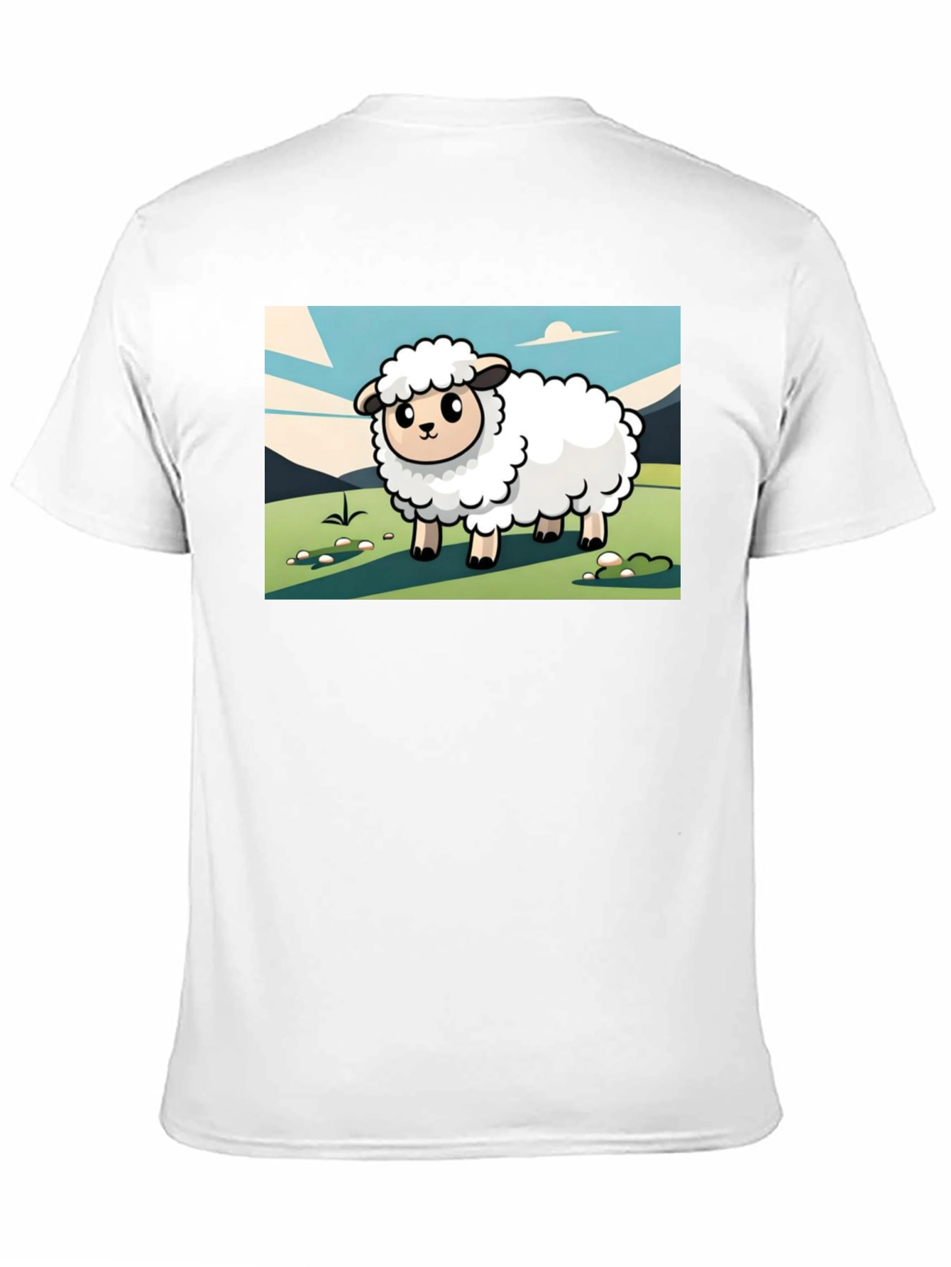 Cartoon Sheep Graphic T-Shirt