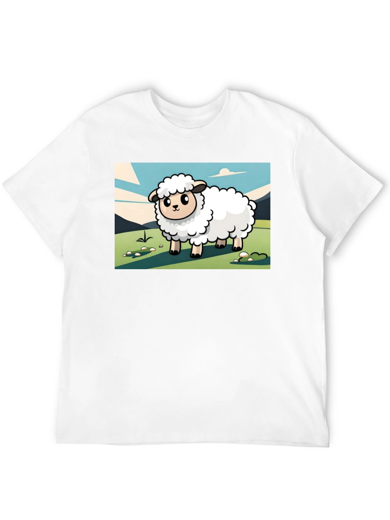 Cartoon Sheep Graphic T-Shirt