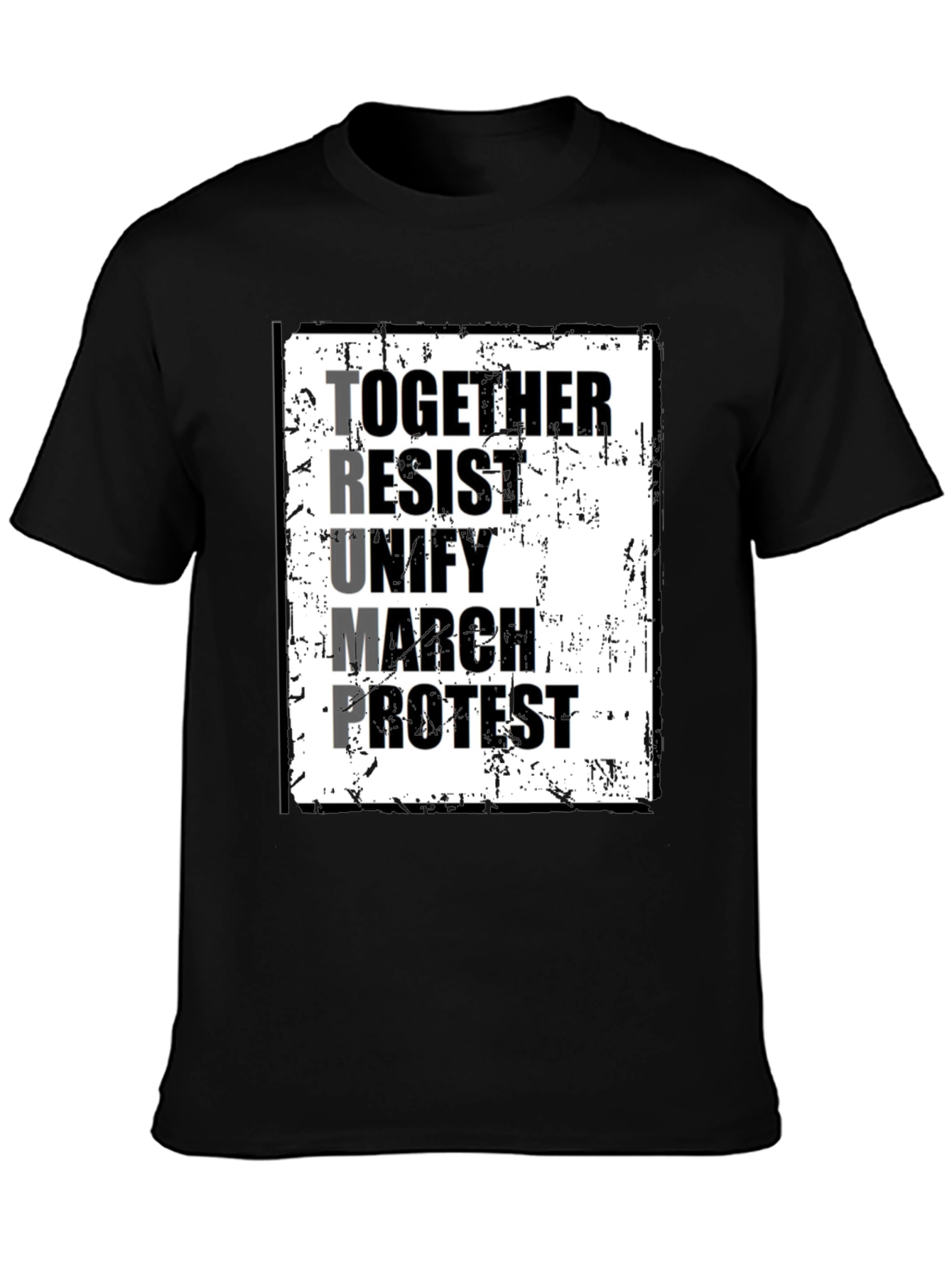 Political Statement T-Shirt: Together Resist Trump