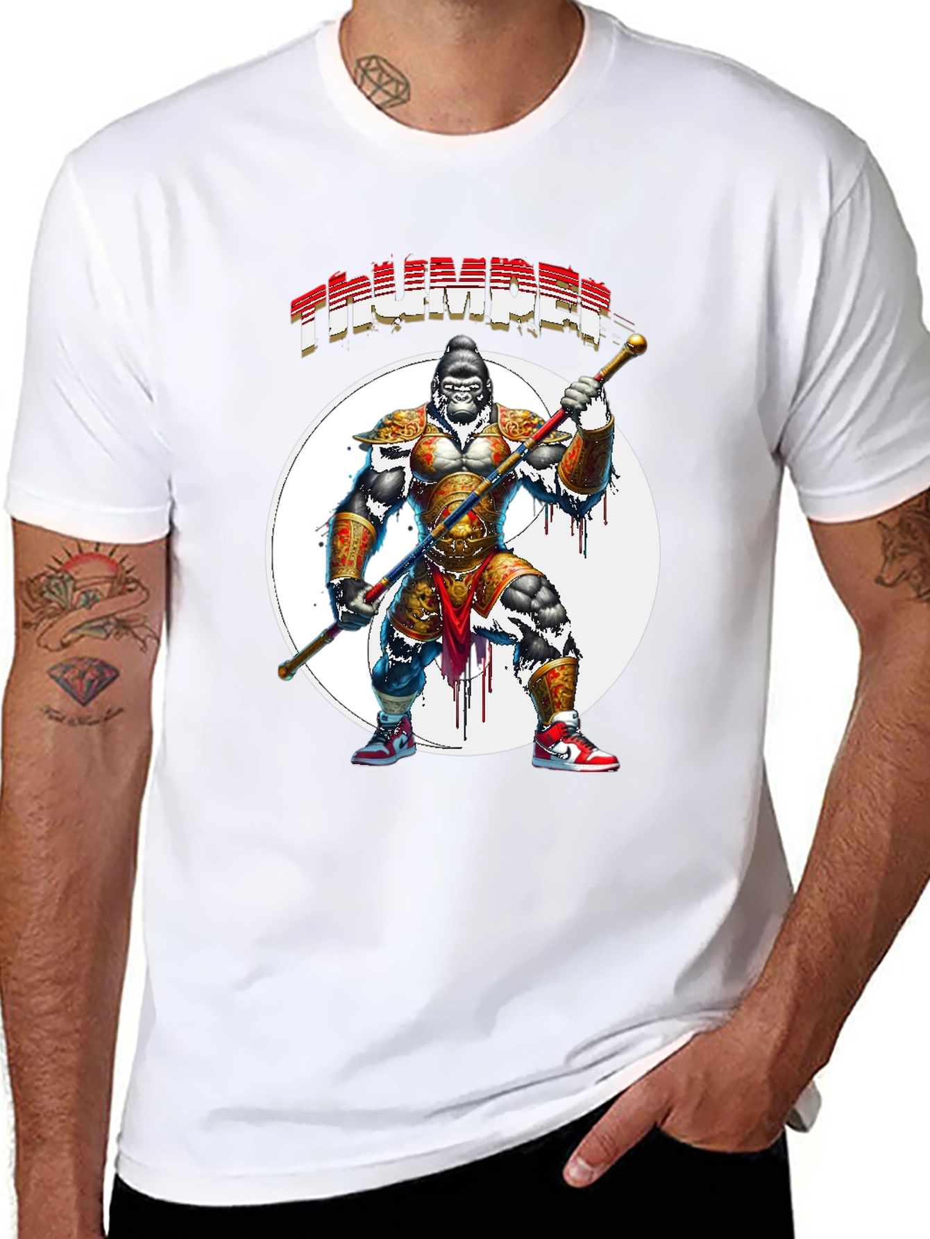 Thumper Gorilla Warrior Black T-Shirt
