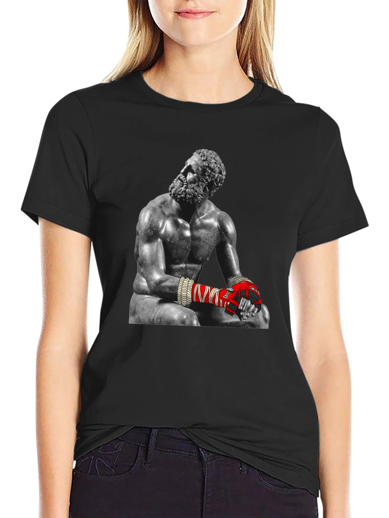 The Boxer Statue Graphic Tee - Unique Design