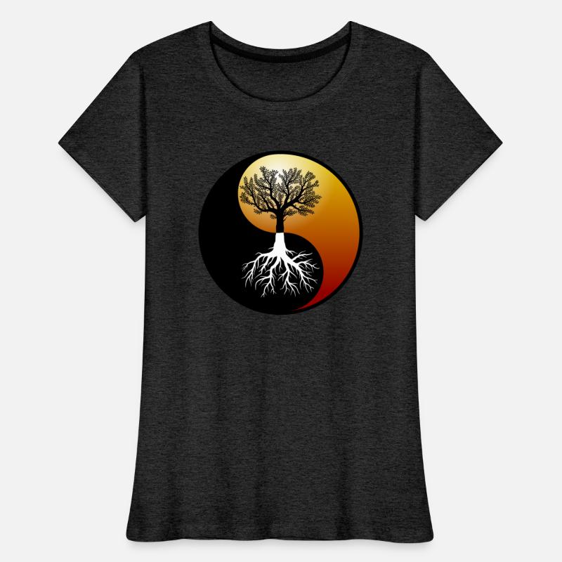 Yin yang with trees