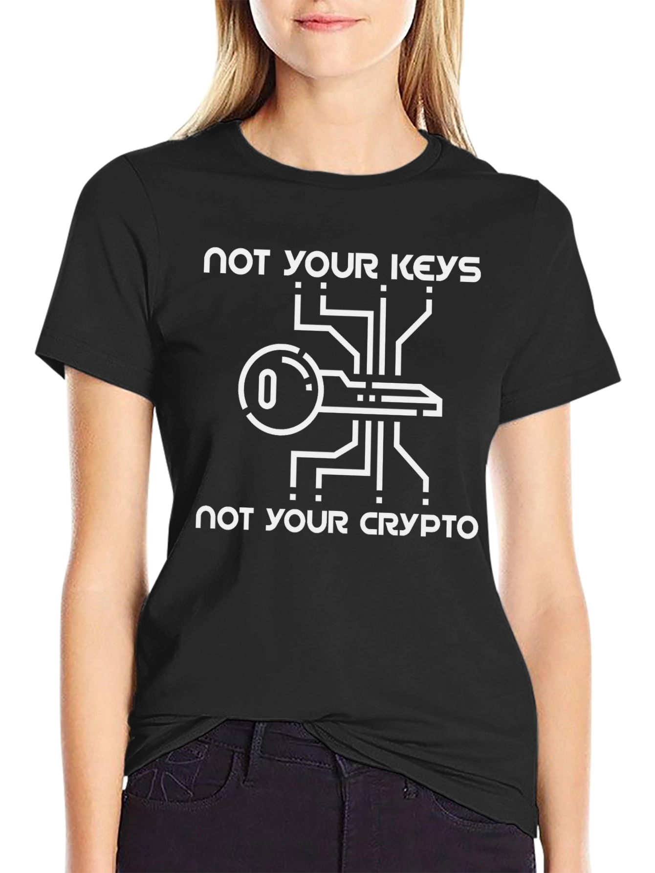 Not Your Keys Not Your Crypto Black T-Shirt