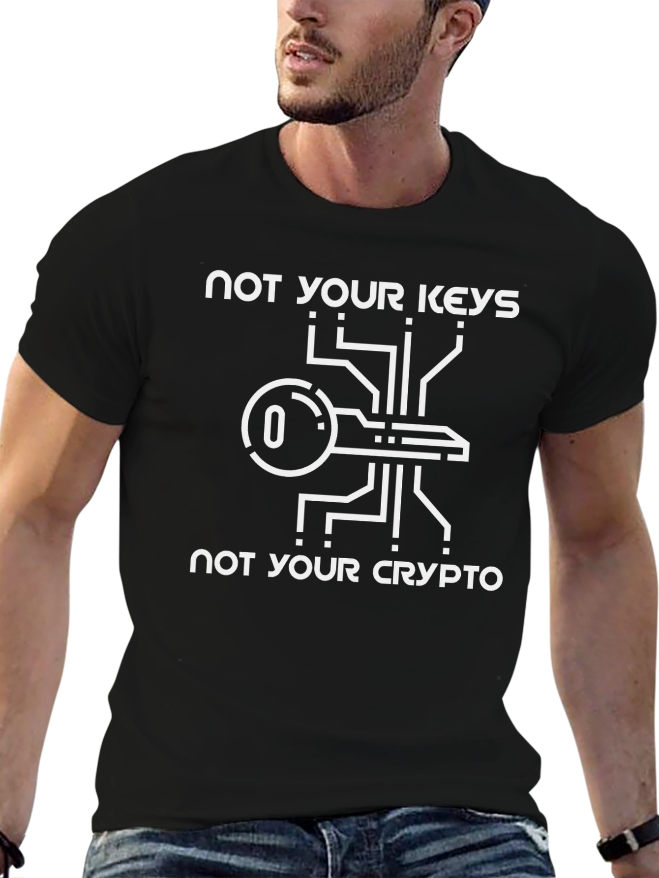 Not Your Keys Not Your Crypto Black T-Shirt