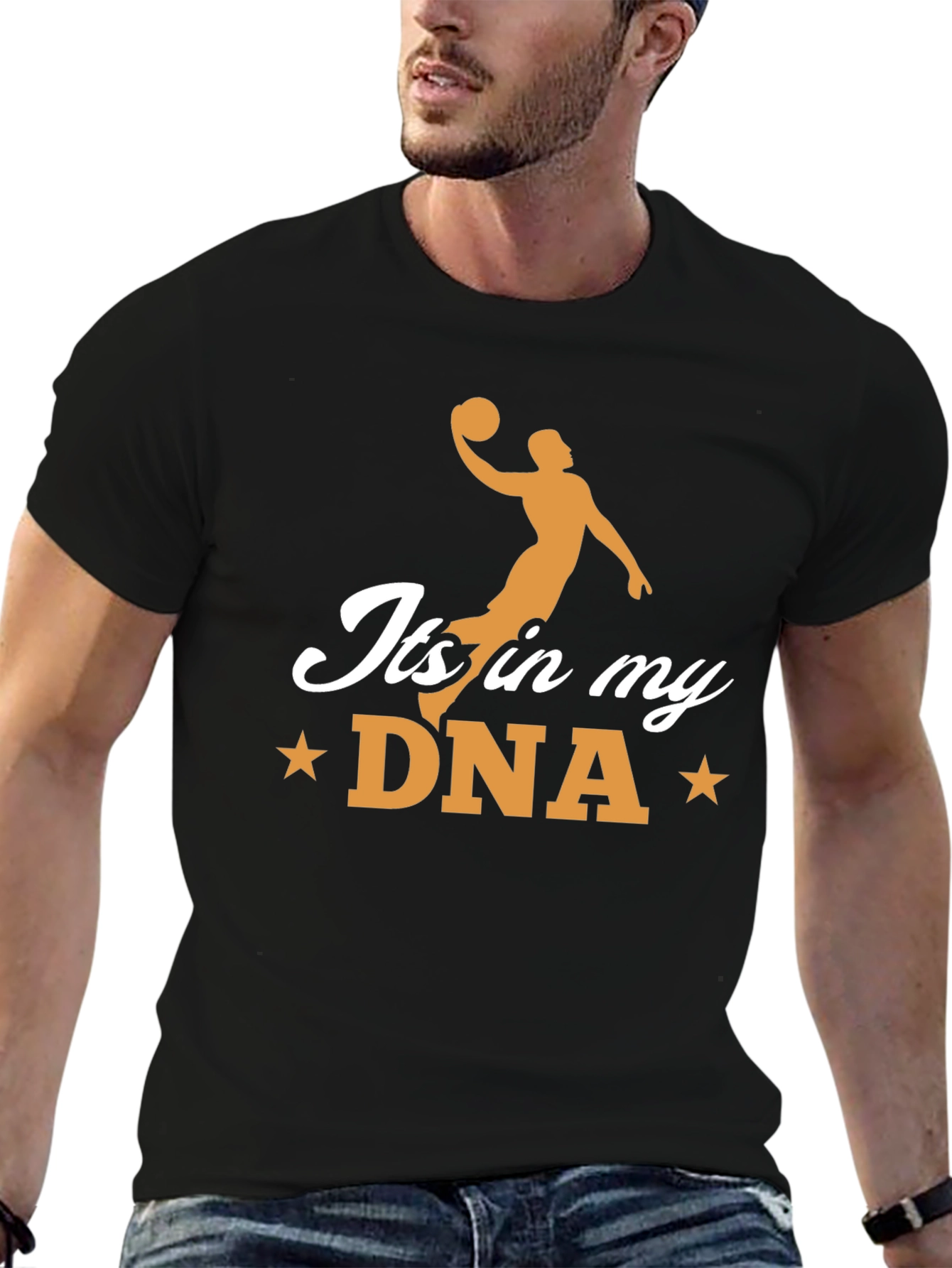 Basketball DNA Black Graphic Tee