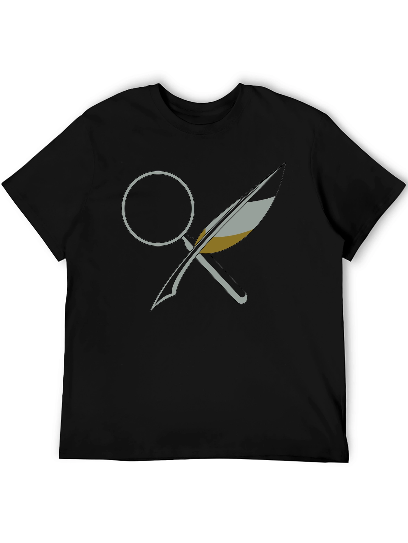 Magnifying Glass and Quill Graphic T-Shirt
