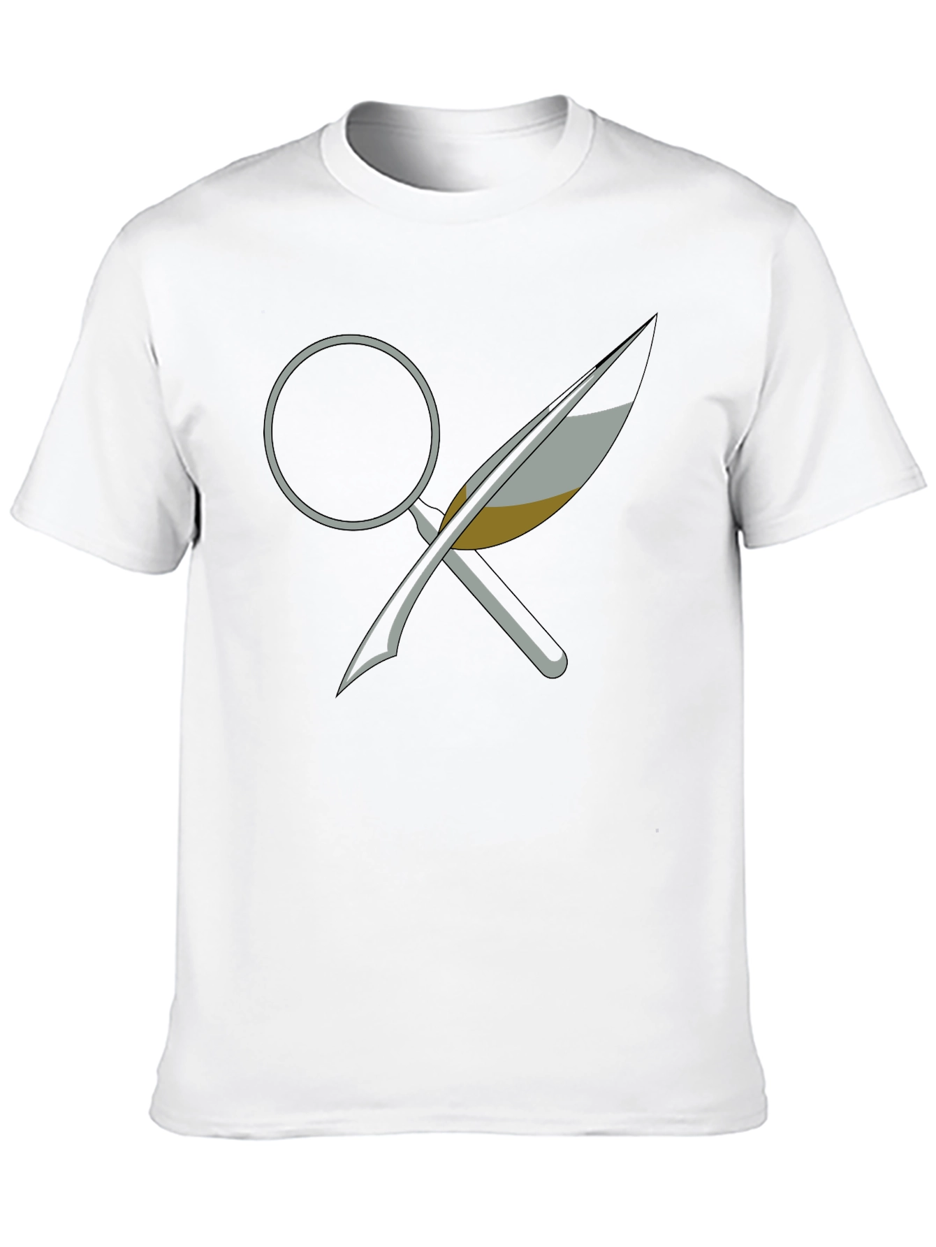 Magnifying Glass and Quill Graphic T-Shirt