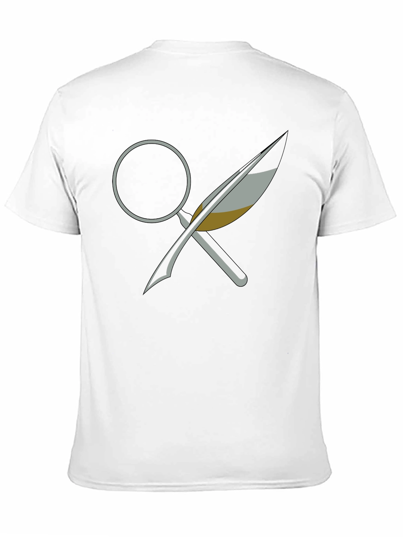Magnifying Glass and Quill Graphic T-Shirt