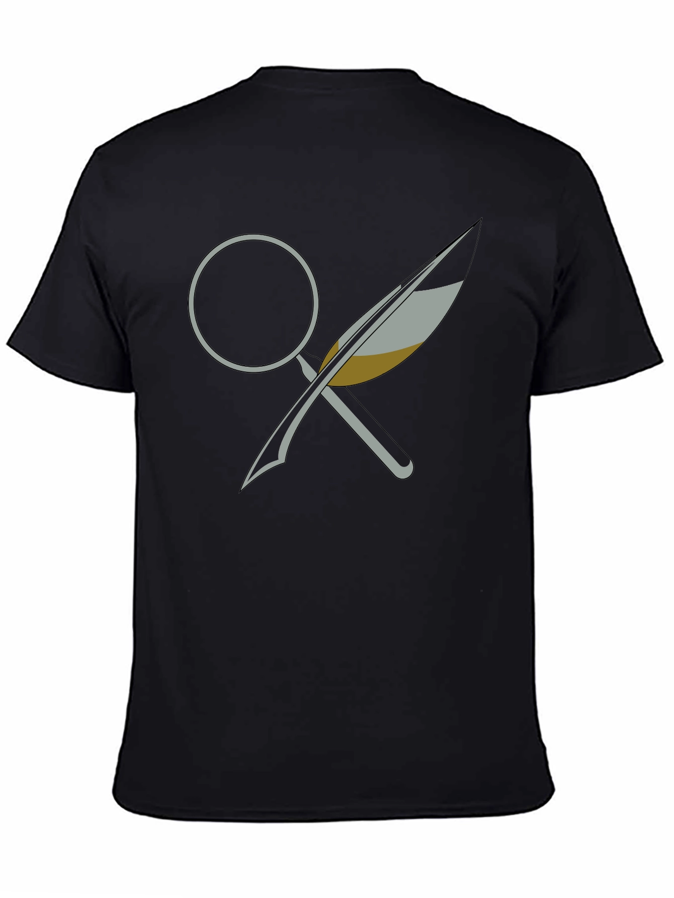 Magnifying Glass and Quill Graphic T-Shirt