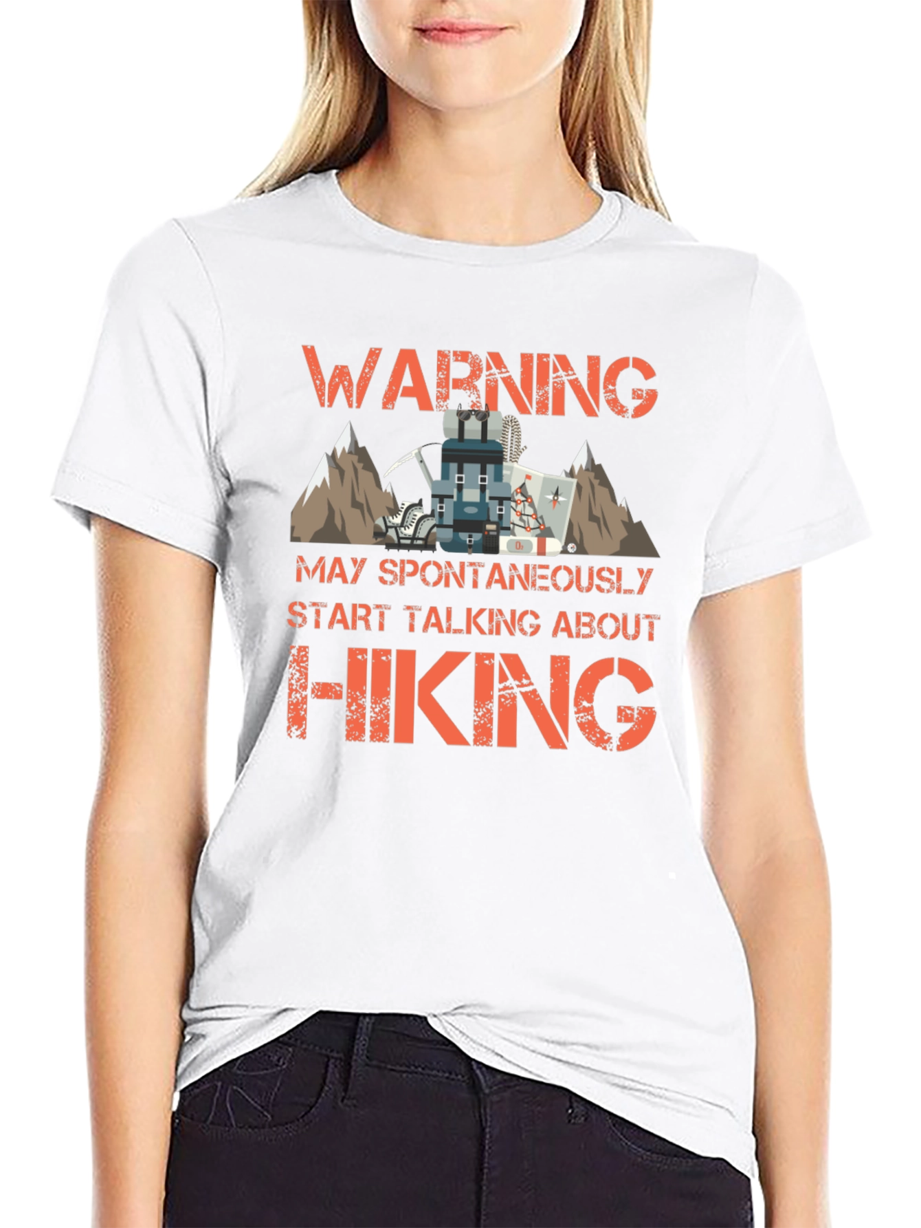 Hiking Enthusiast T-Shirt - Warning Spontaneous Hiking Talks