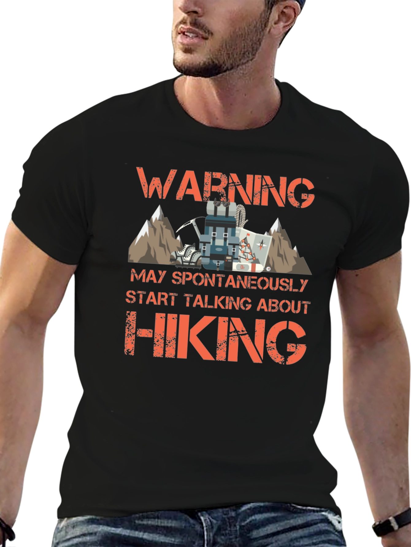 Hiking Enthusiast T-Shirt - Warning Spontaneous Hiking Talks