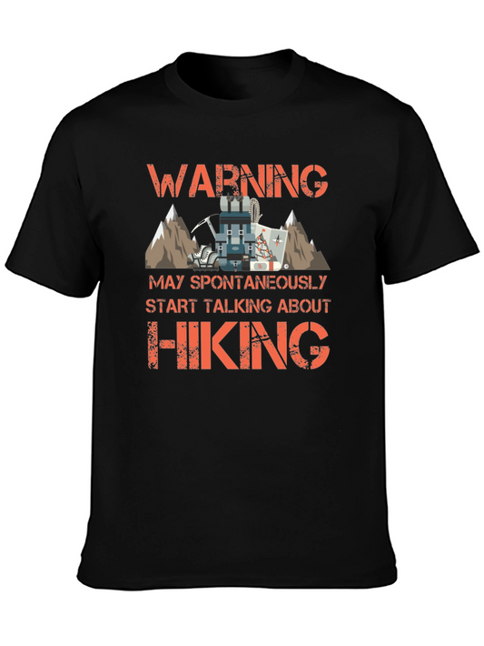 Hiking Enthusiast T-Shirt - Warning Spontaneous Hiking Talks
