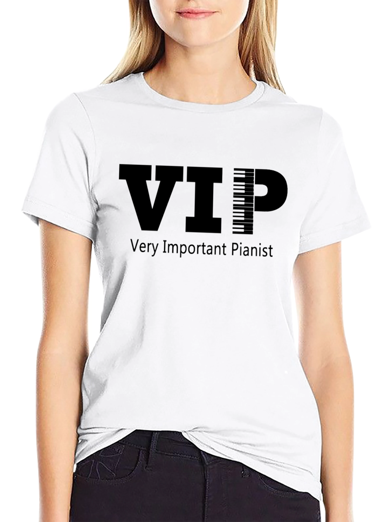 VIP Very Important Pianist Black T-Shirt
