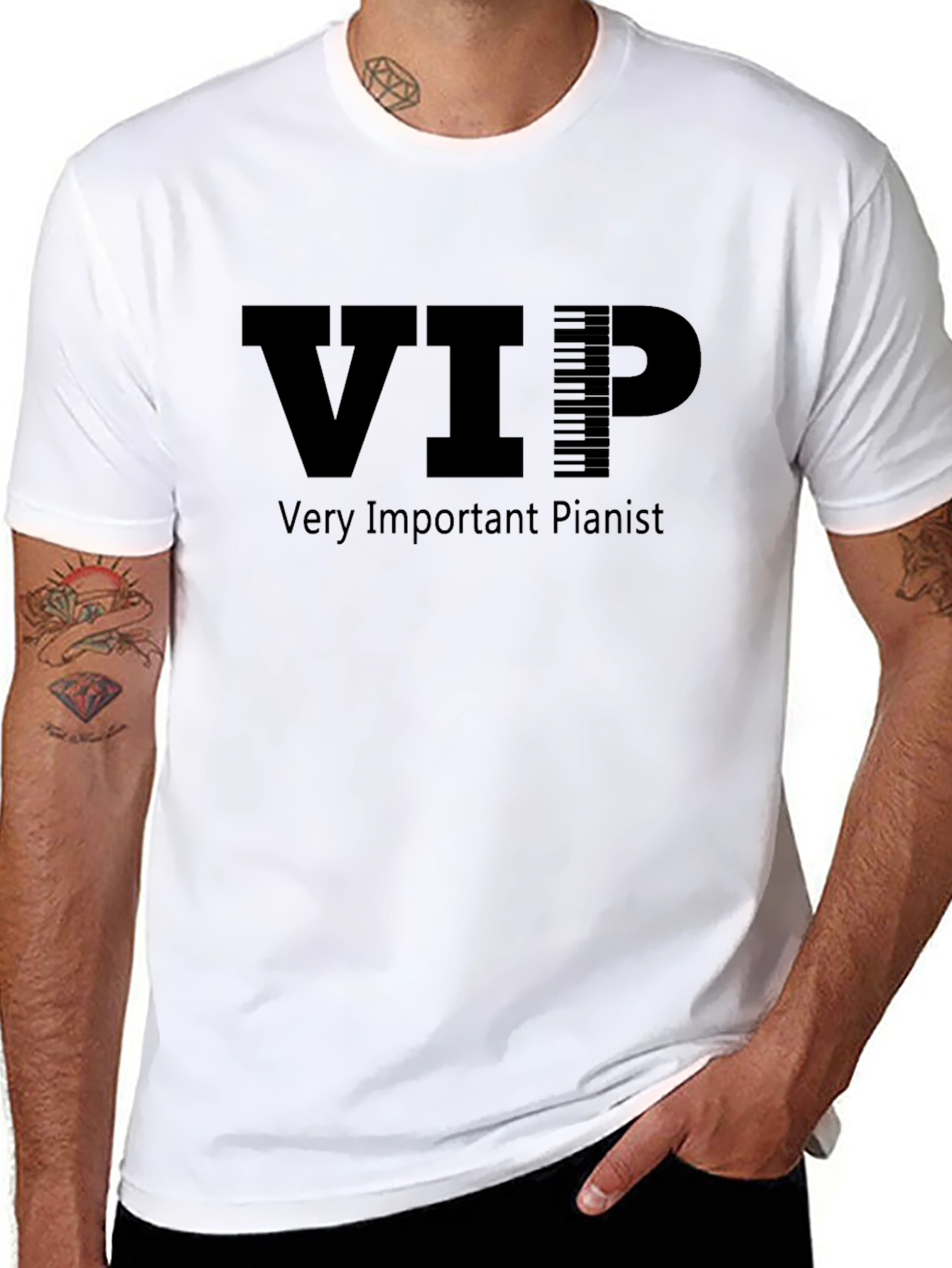 VIP Very Important Pianist Black T-Shirt