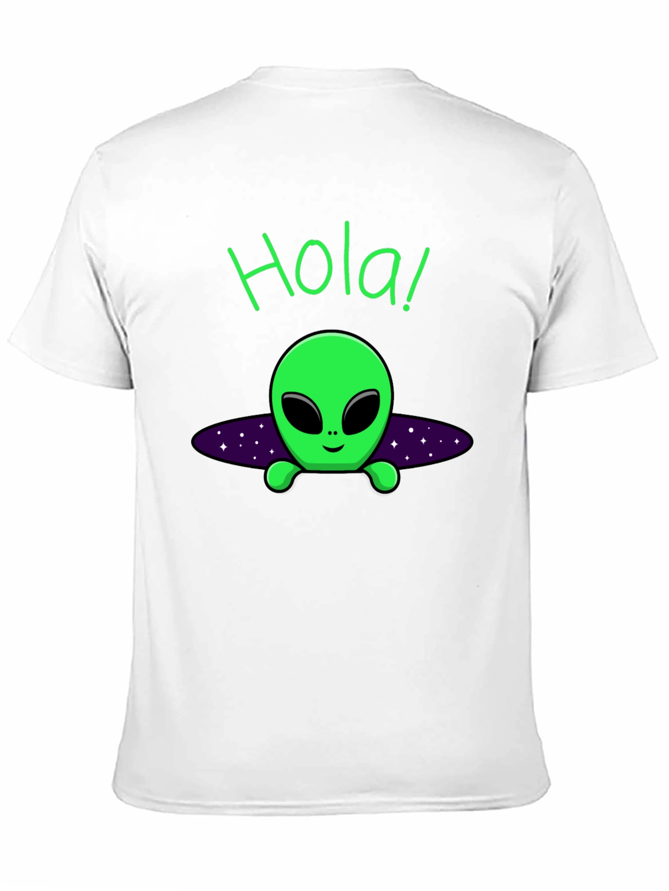 Hola Alien Graphic T-Shirt - Black