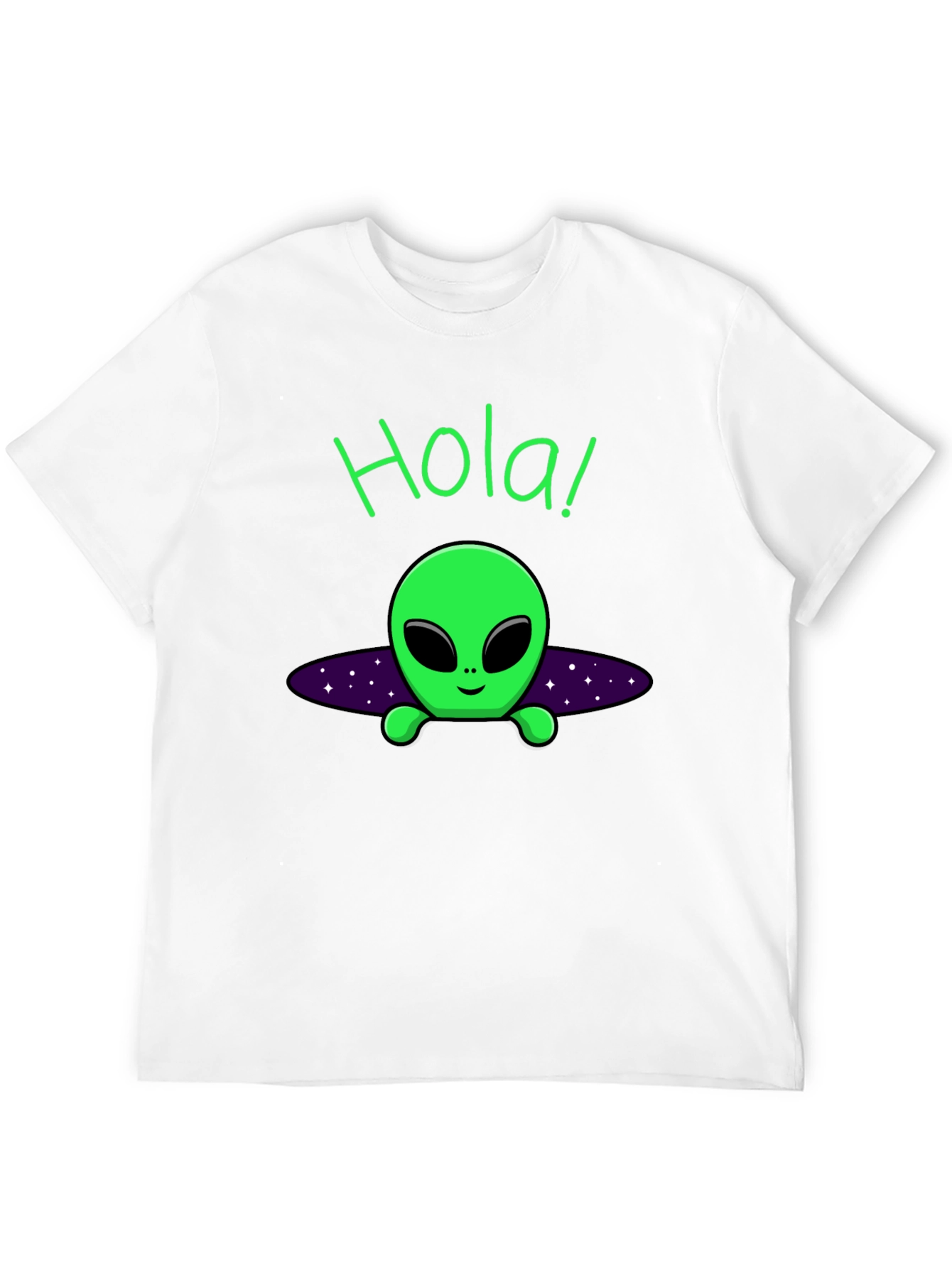 Hola Alien Graphic T-Shirt - Black