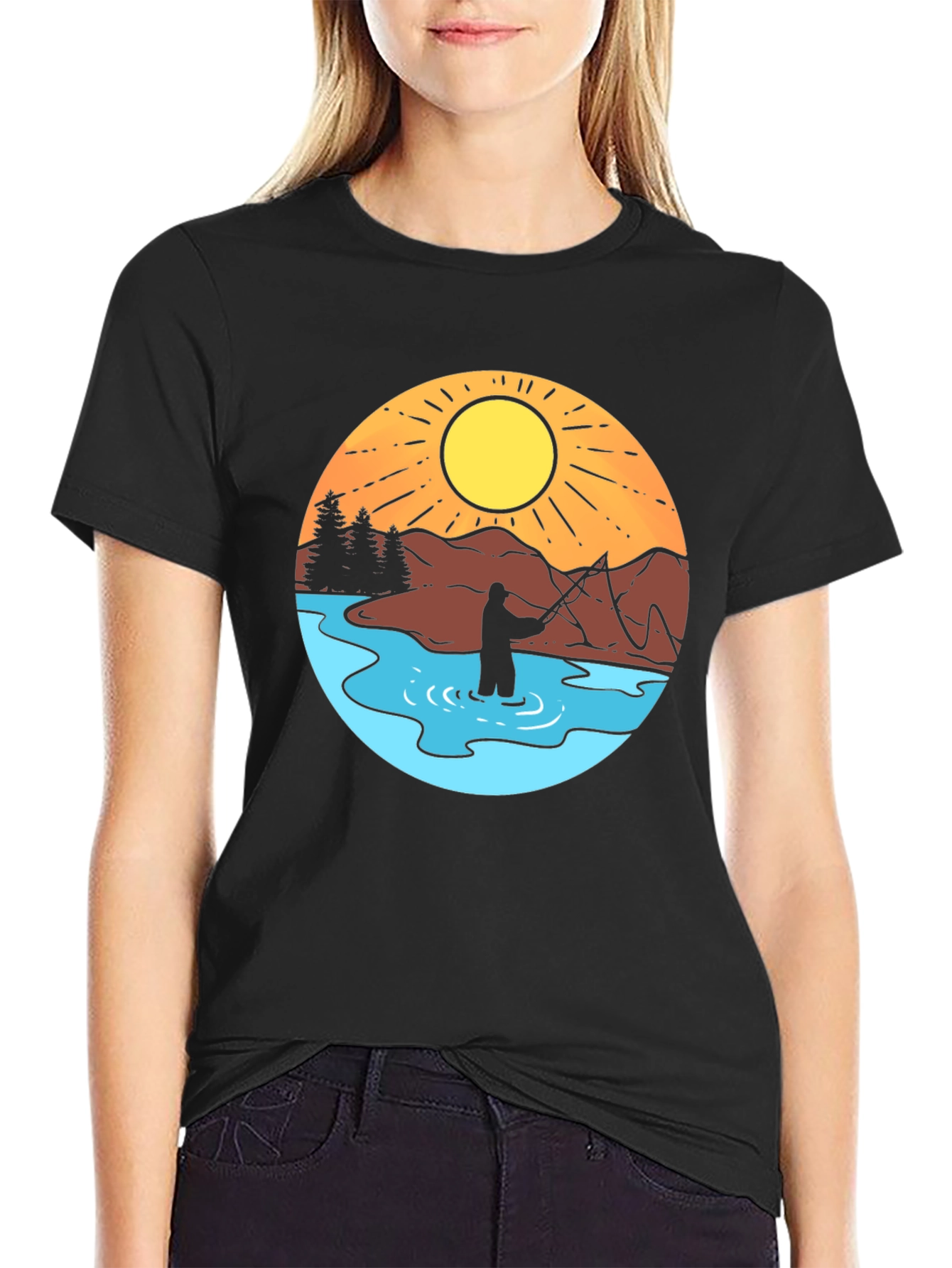 Fisherman Graphic Tee - Outdoor Adventure Shirt