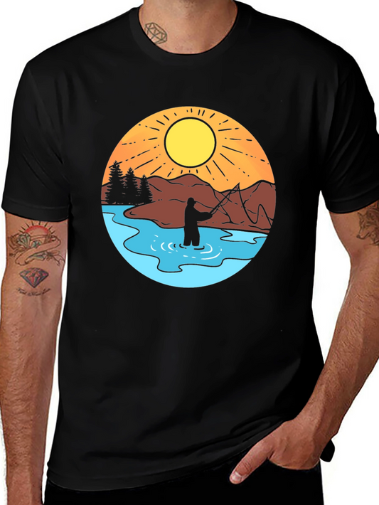 Fisherman Graphic Tee - Outdoor Adventure Shirt