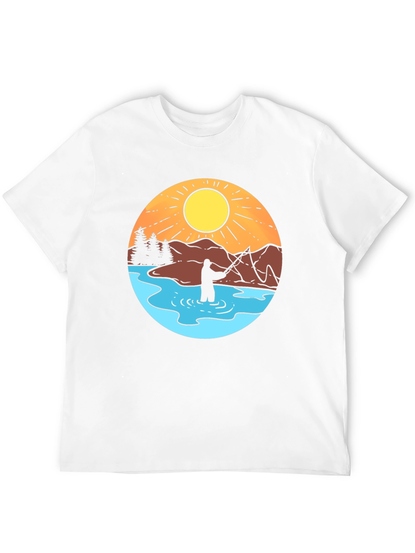 Fisherman Graphic Tee - Outdoor Adventure Shirt