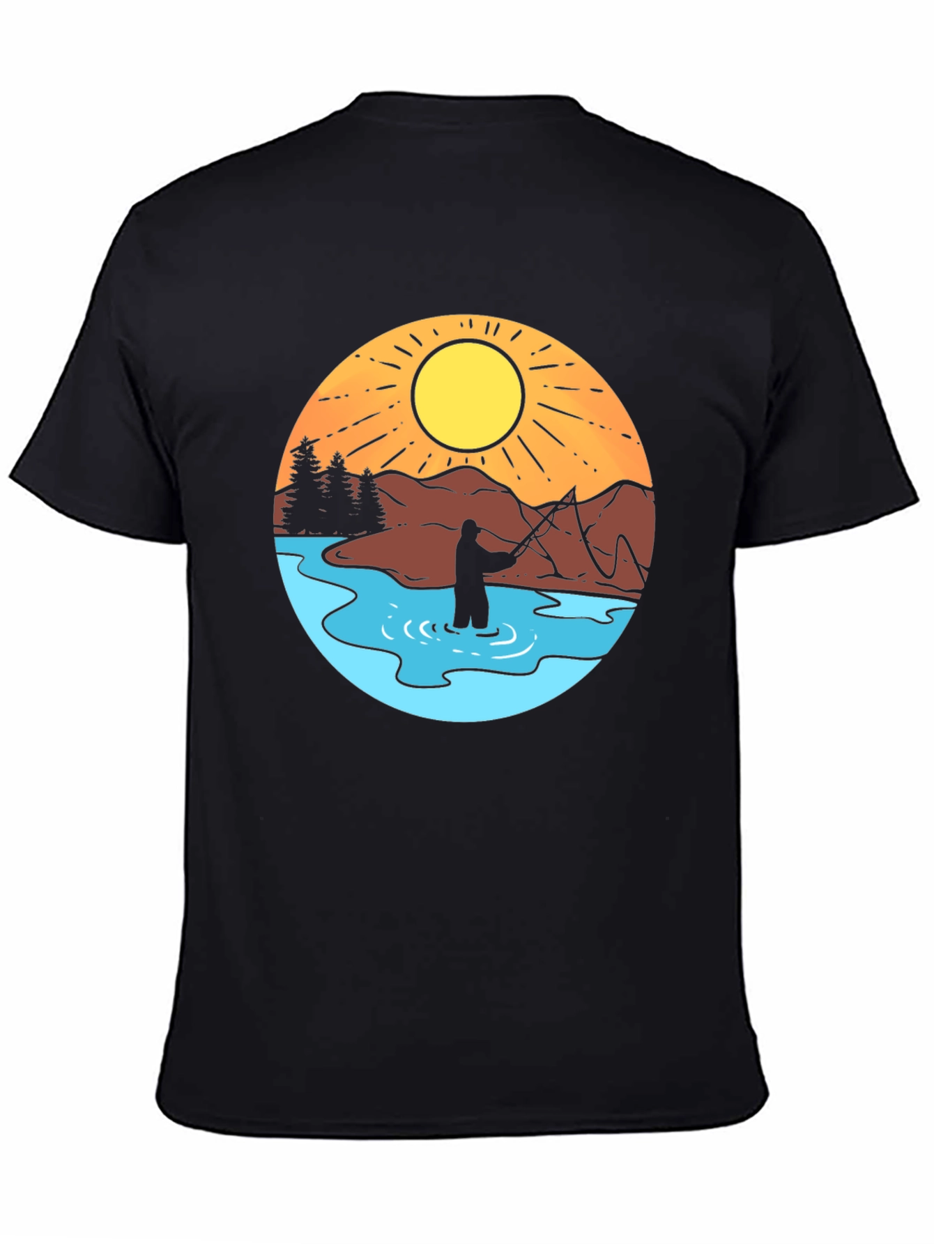 Fisherman Graphic Tee - Outdoor Adventure Shirt